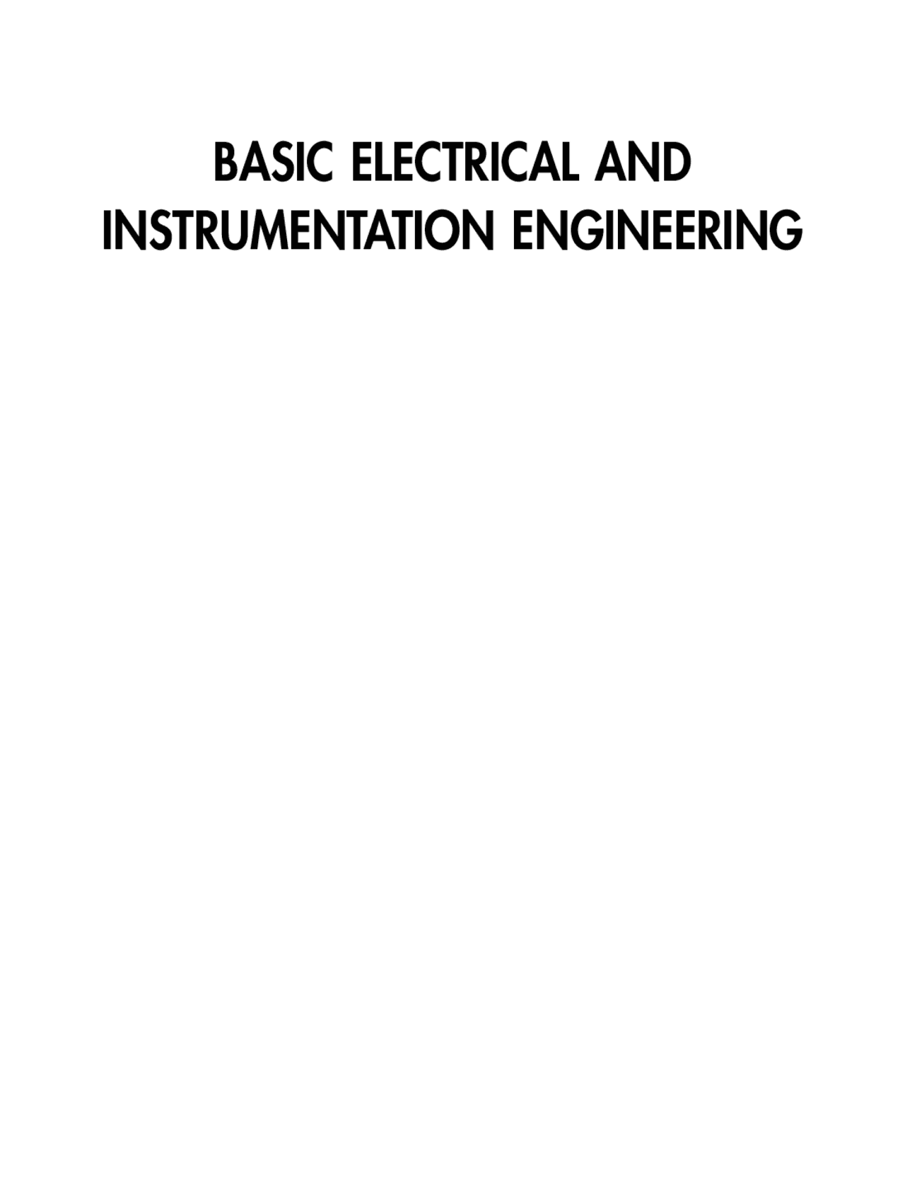 BASIC ELECTRONICS AND INSTRUMENTATION ENGINEERING | Lecture notes ...