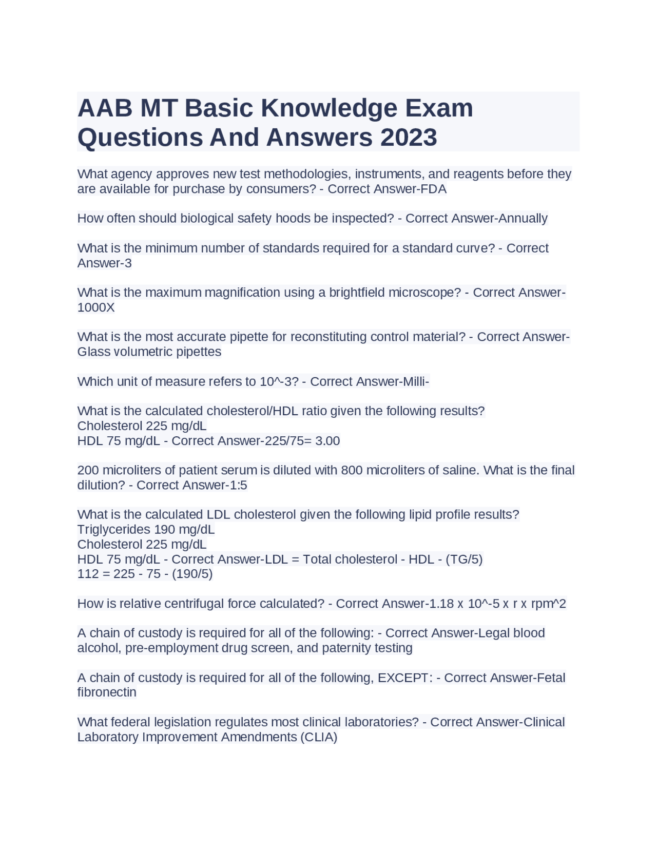 AAB MT Basic Knowledge Exam Questions And Answers 2023 | Exams Advanced ...