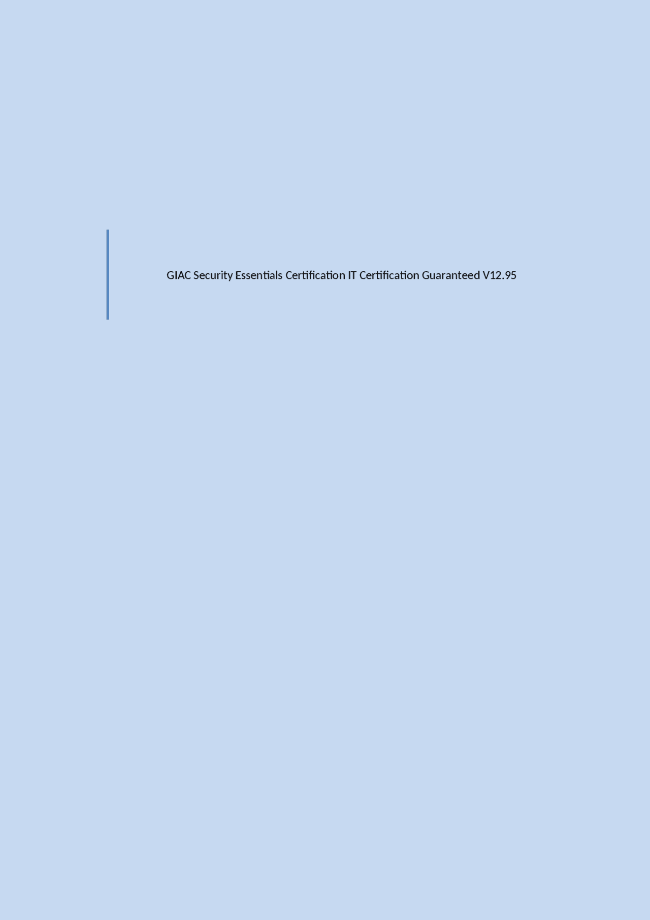 GIAC Security Essentials Certification IT Certification Guaranteed V12 ...