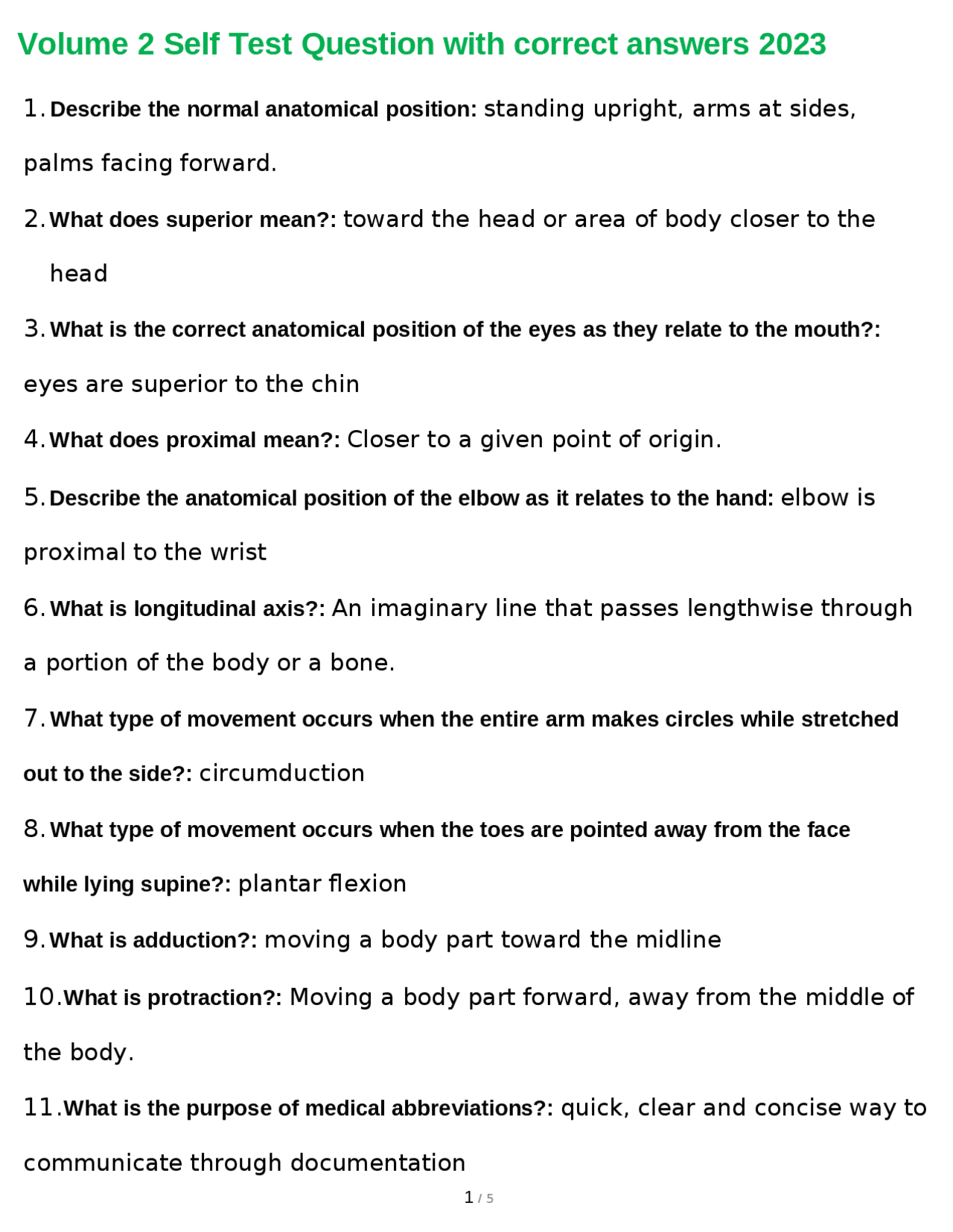 Exam 2 questions with correct answers | Exams Nursing | Docsity