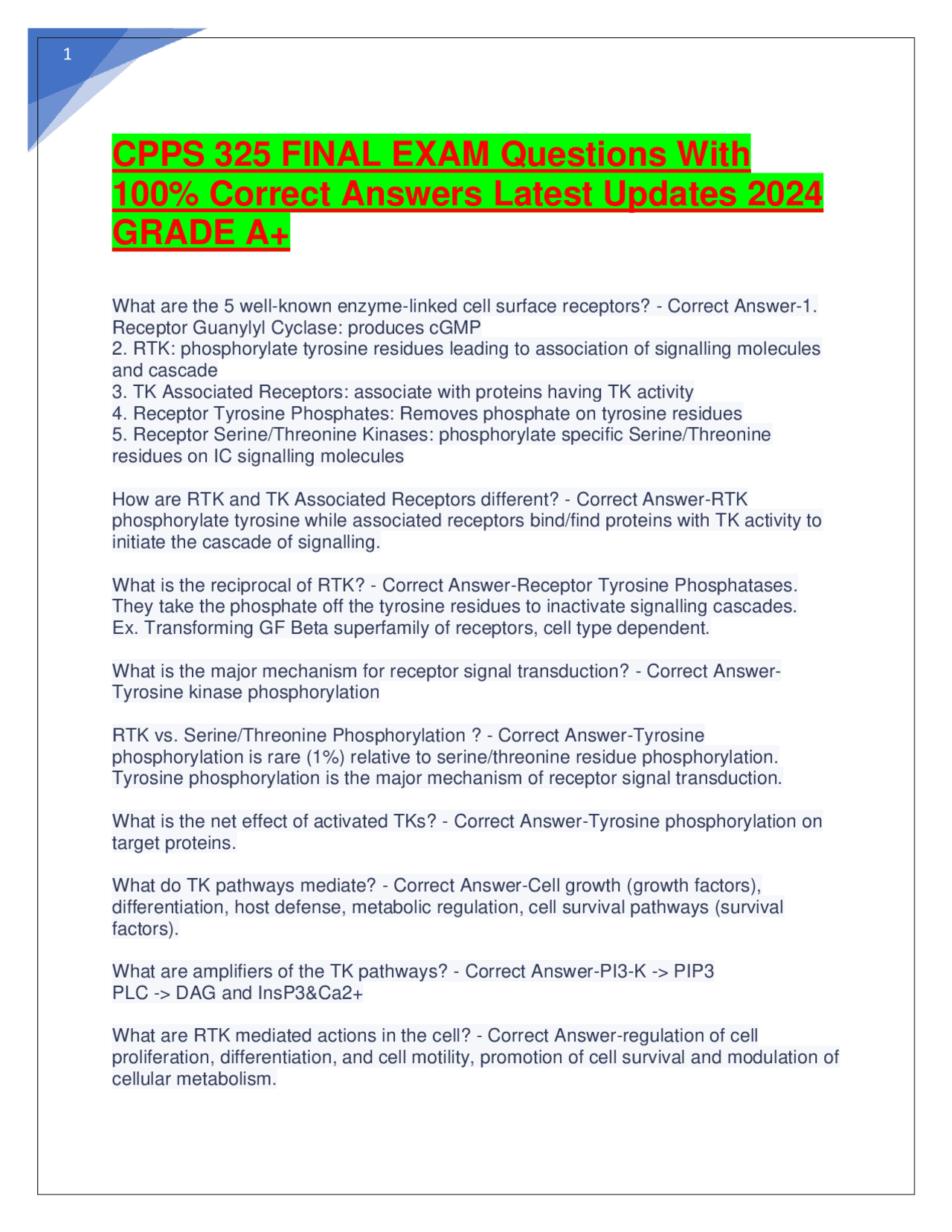 CPPS 325 FINAL EXAM Questions With 100% Correct Answers Latest Updates ...