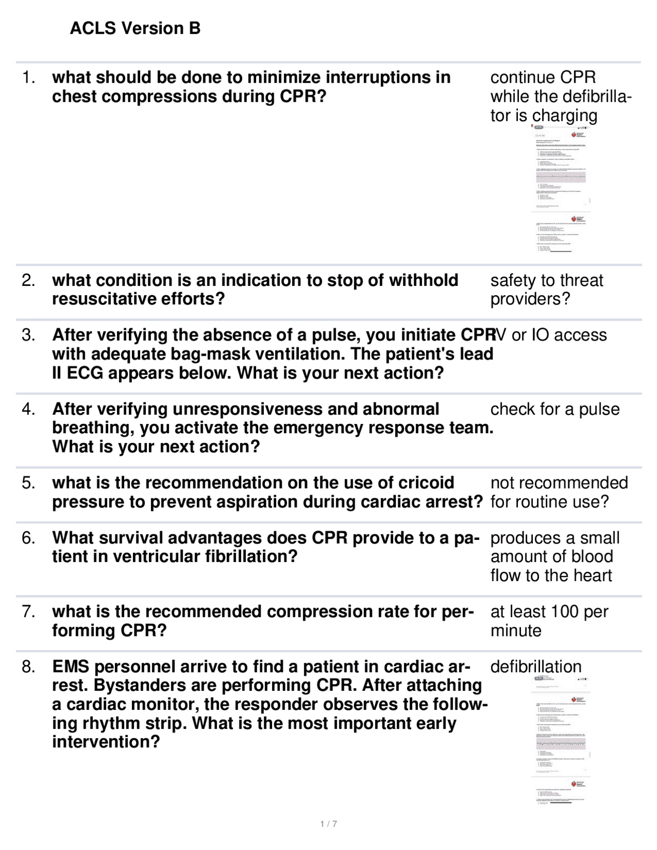 ACLS Version B: Comprehensive Guide to Advanced Cardiac Life Support ...