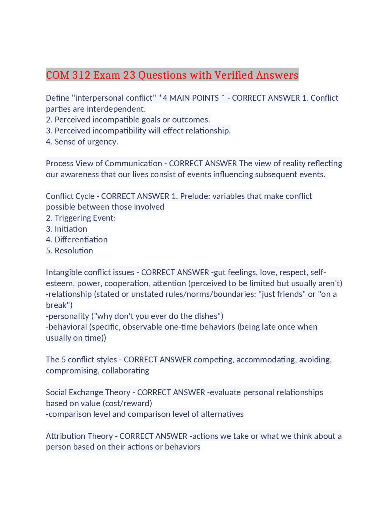 Interpersonal Conflict and Communication Strategies | Exams Business ...