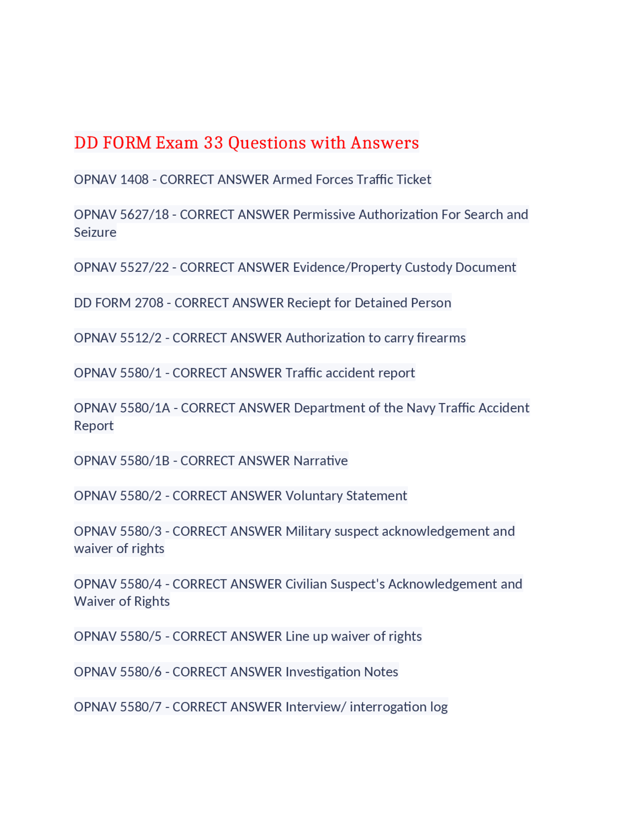 Navy Forms and Documents for Law Enforcement and Investigations | Exams Business Ethics | Docsity navy-forms-and-documents-for-law-enforcement-and-investigations-exams-business-ethics-docsity