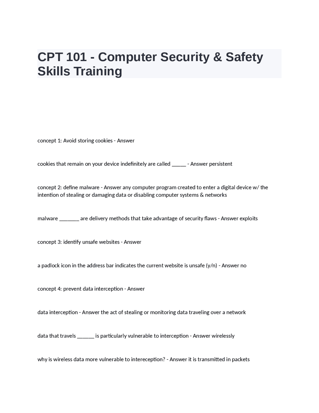 Computer Security and Safety: Protecting Devices and Data | Exams ...