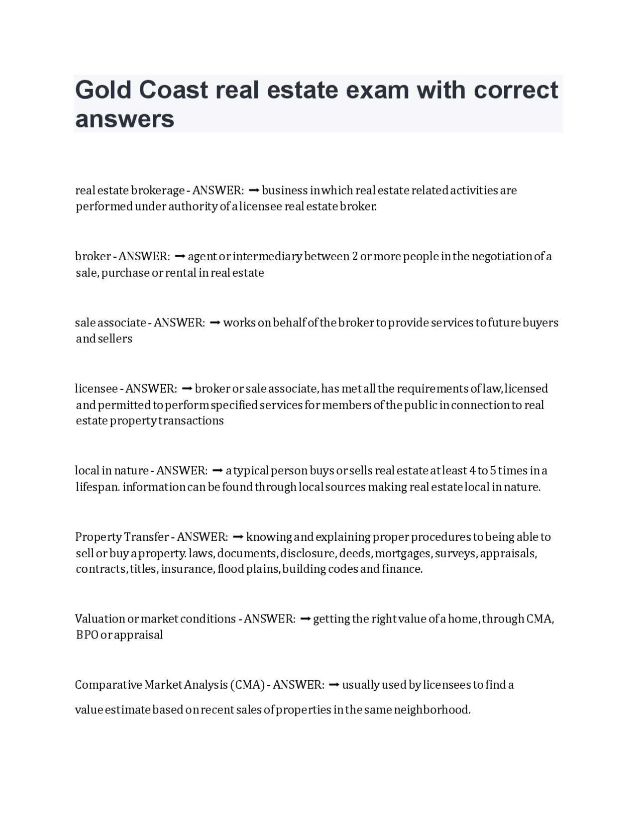 Real Estate Licensing and Regulations in Florida Exams Real Estate