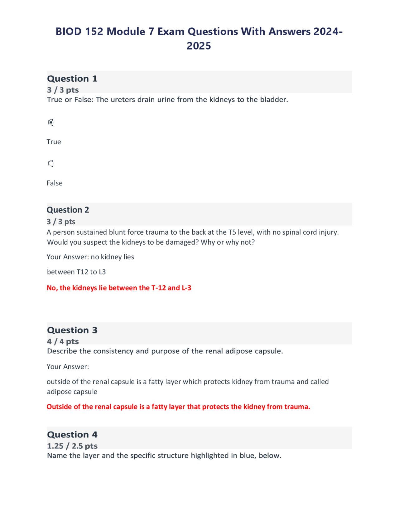 BIOD 152 Module 7 Exam Questions With Answers 2024-2025 | Exams Nursing ...