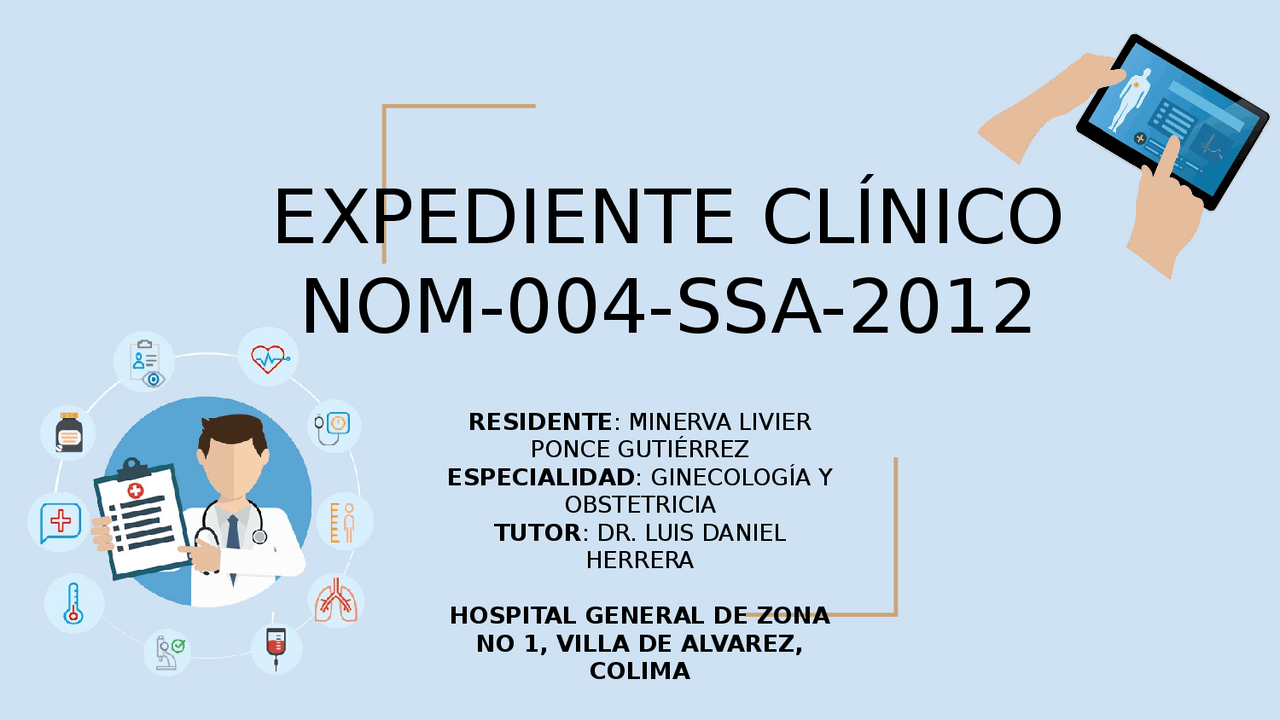expediente clinico nom 004 | Diapositivas de Biología | Docsity