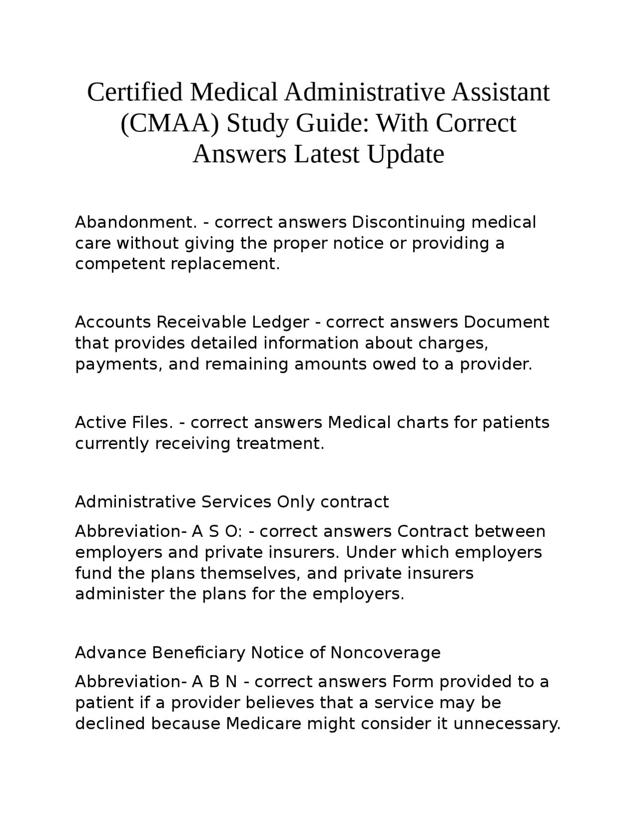 Certified Medical Administrative Assistant (CMAA) Study Guide With ...