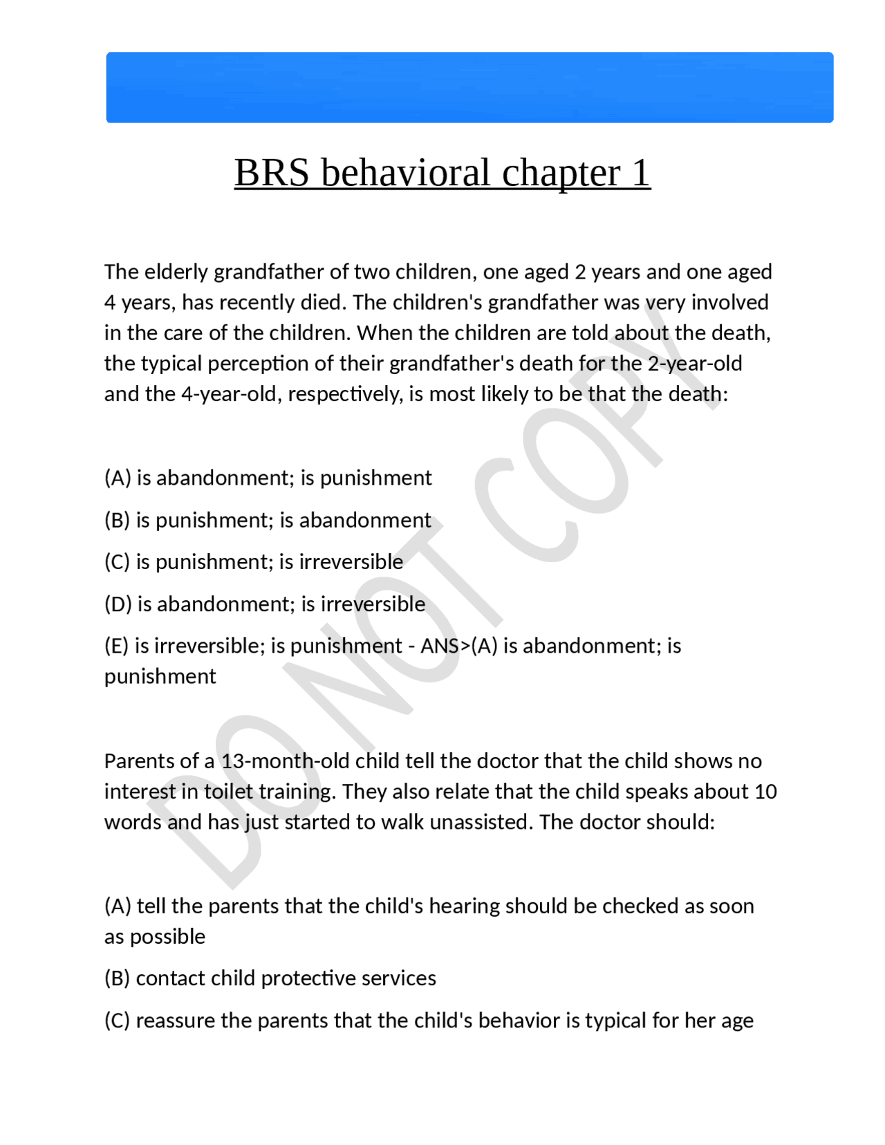 BRS behavioral chapter 1 2024/2025 Detailed Questions And Expert ...