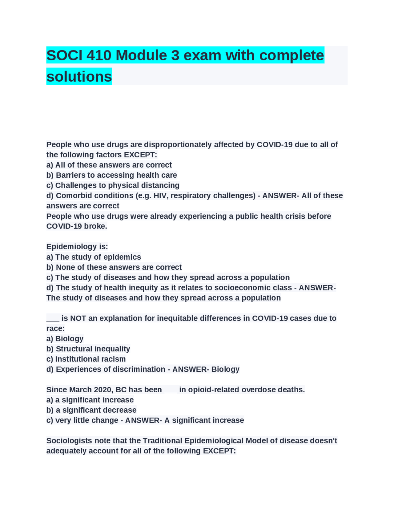 Gra 410 Module 3 Graphics SOCI 410 Module 3 exam with complete solutions | Exams Sociology | Docsity