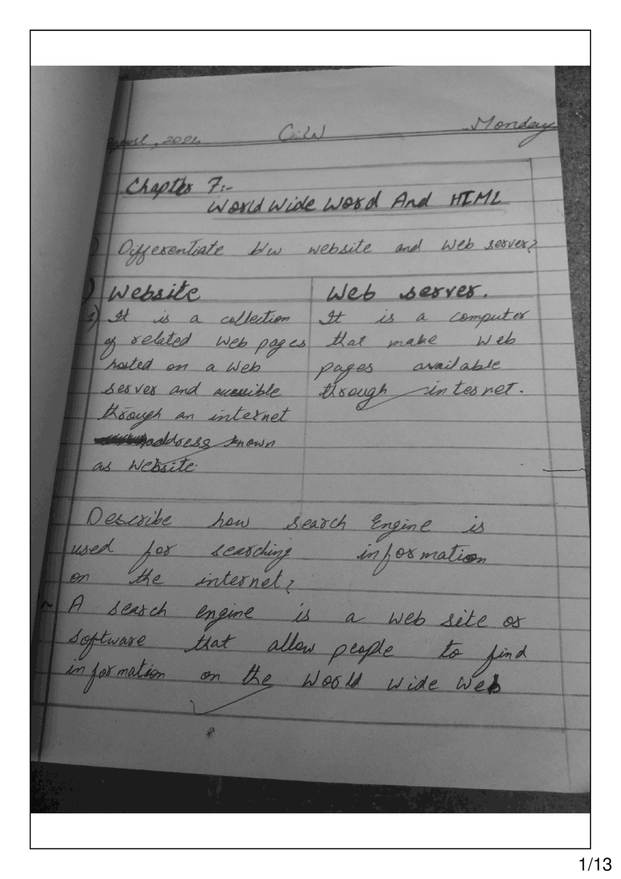 Computer science notes for 10 class students chapter 7 | Study notes ...