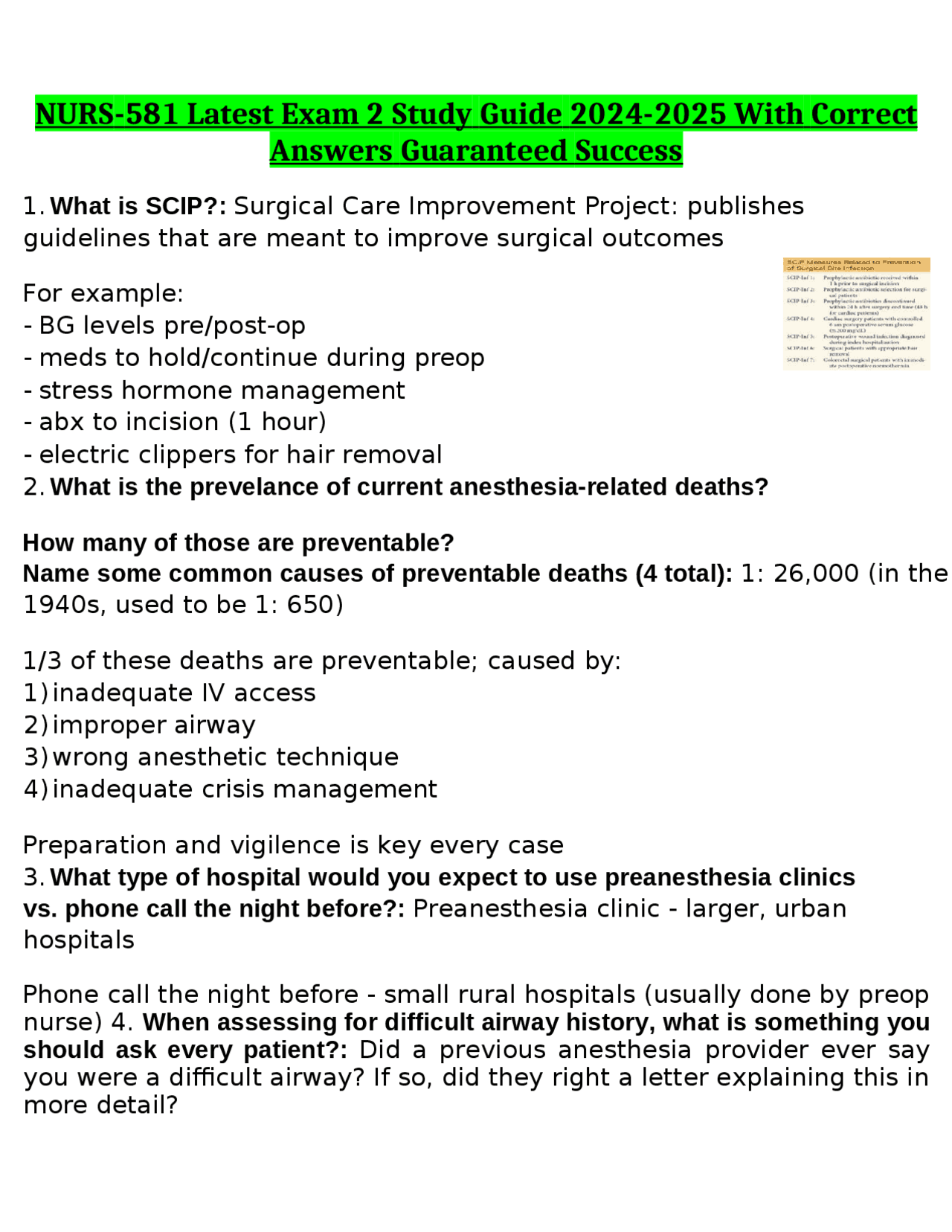 NURS-581 Latest Exam 2 Study Guide 2024-2025 With Correct Answers ...