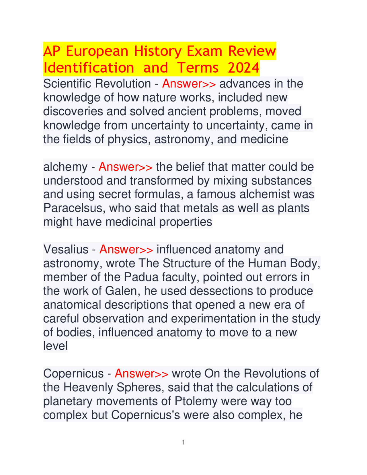 The French Revolution and the Rise of Napoleon | Exams History | Docsity