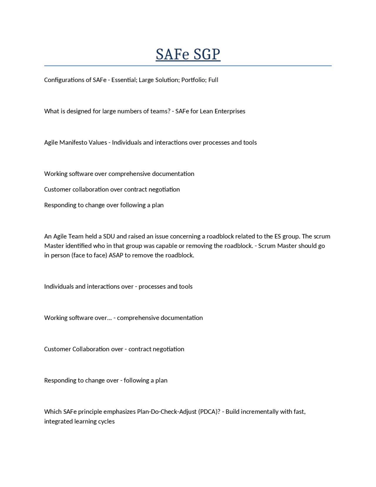 Scaling Agile with SAFe: Configurations, Principles, and Practices ...