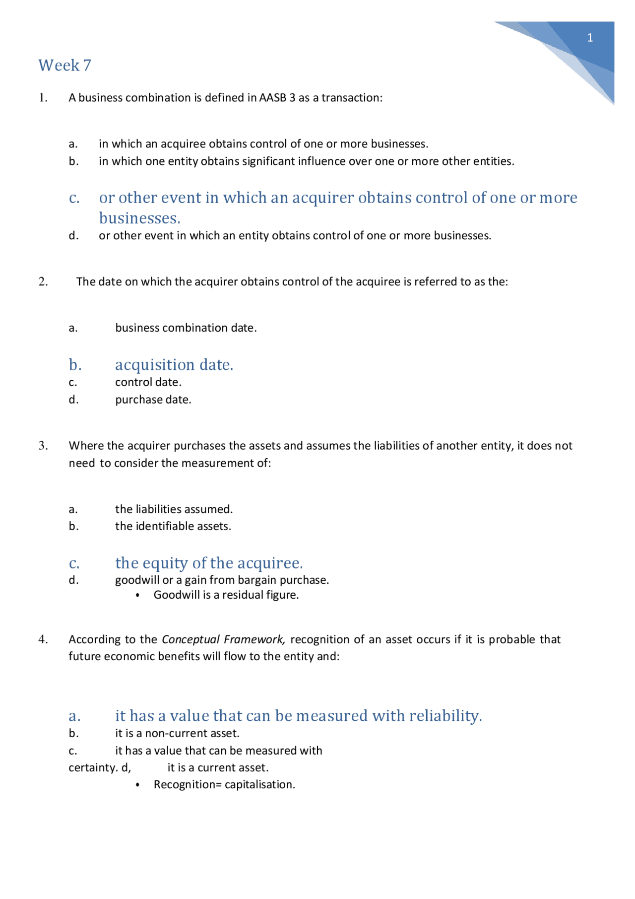 Accounting for Business Combinations and Consolidation | Exams Nursing ...