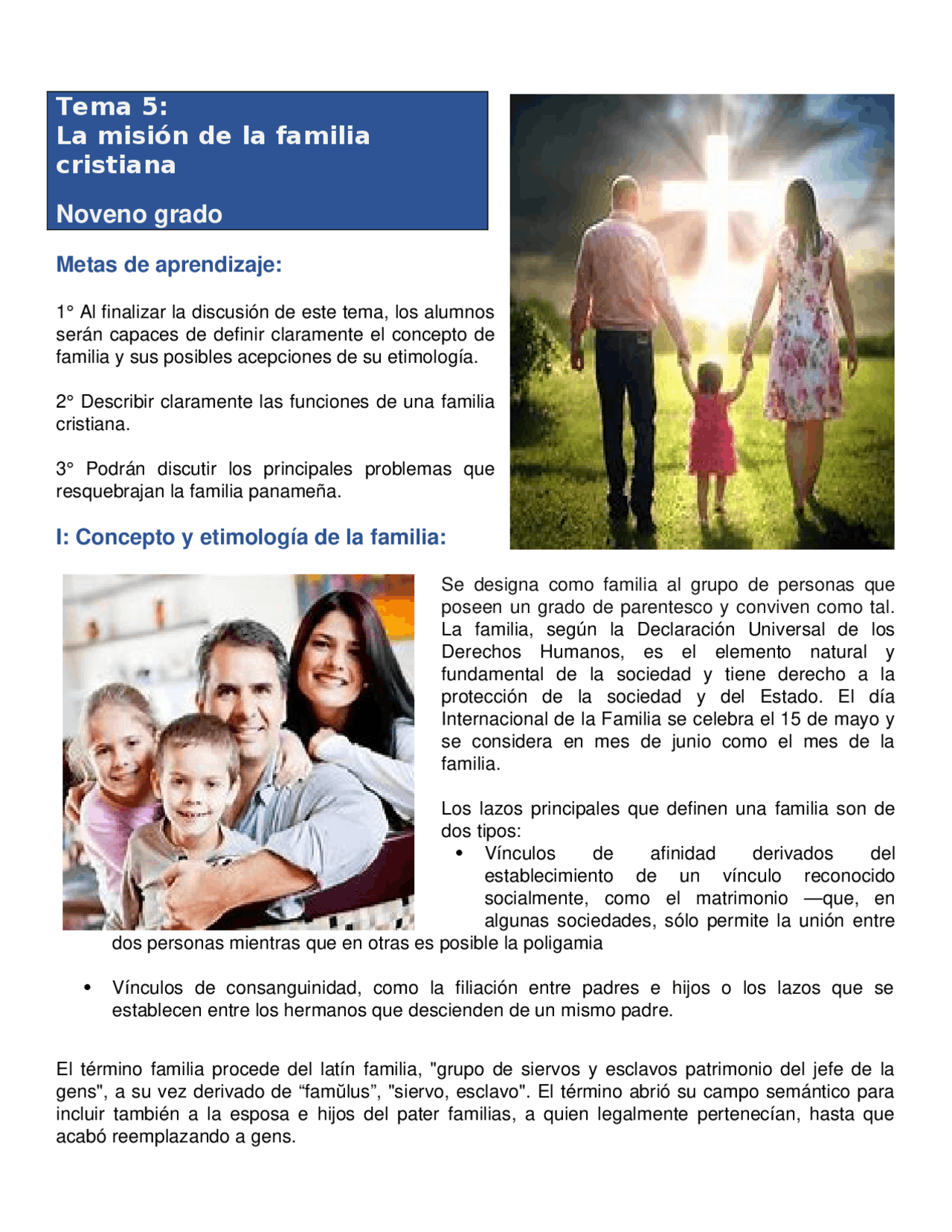 La Familia Cristiana Historia Caractersticas Importancia Y Ms