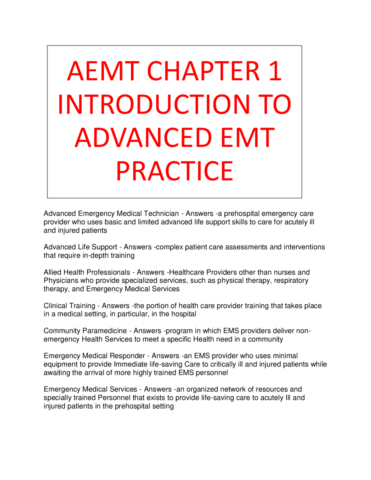 Advanced Emergency Medical Technician (AEMT) - Roles, Responsibilities ...