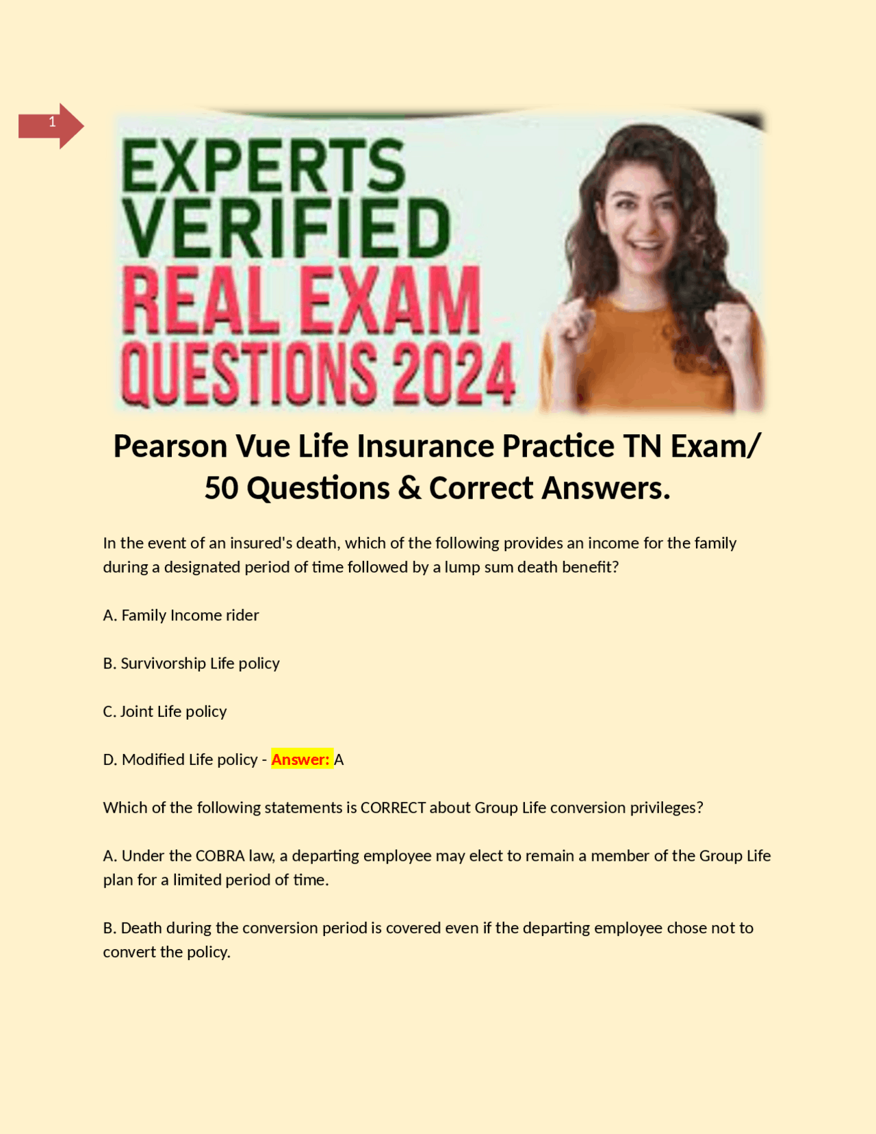 Life Insurance Policy Provisions and Concepts | Exams Insurance ...