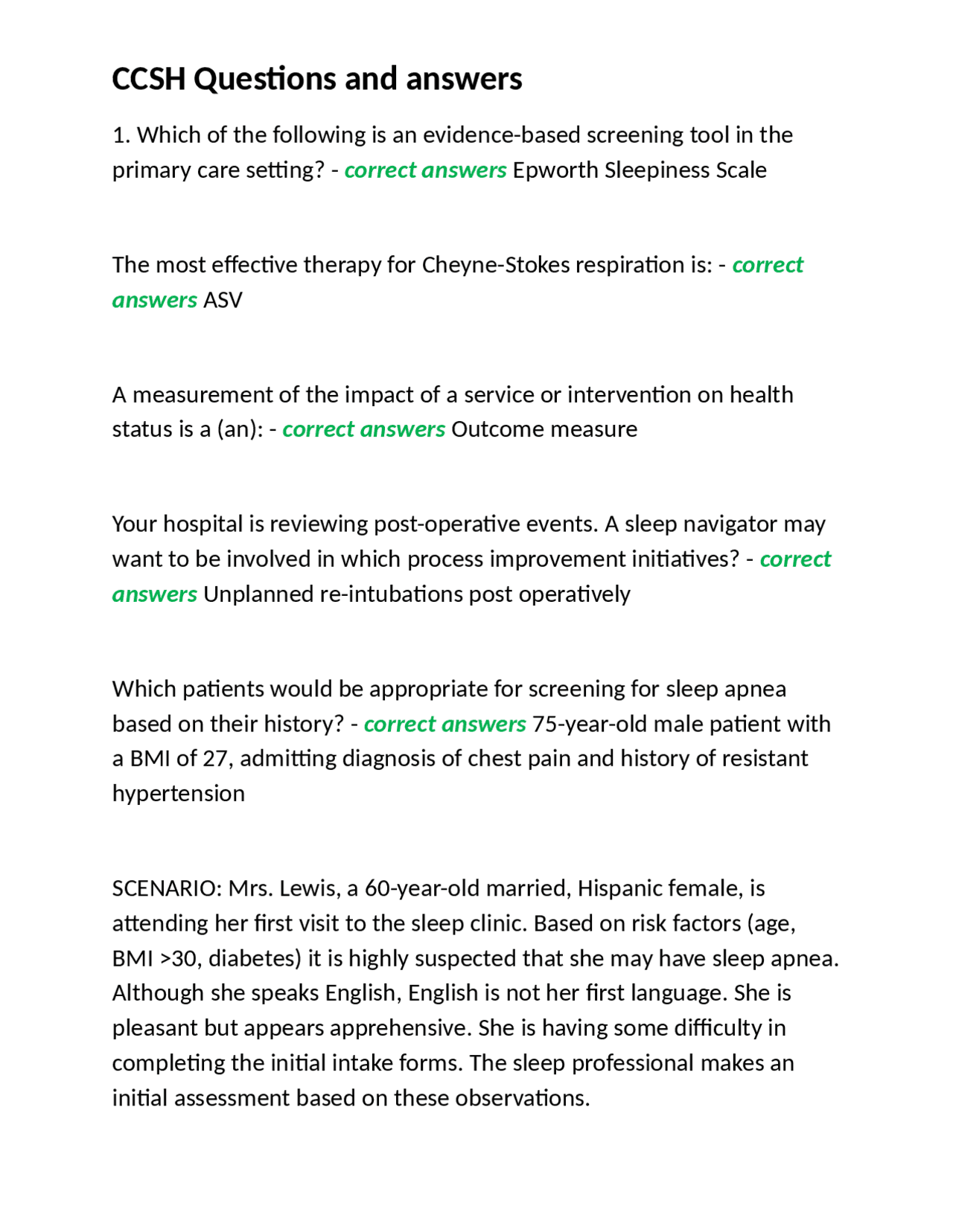 Sleep Disorders: Screening, Assessment, and Management | Exams Medicine ...