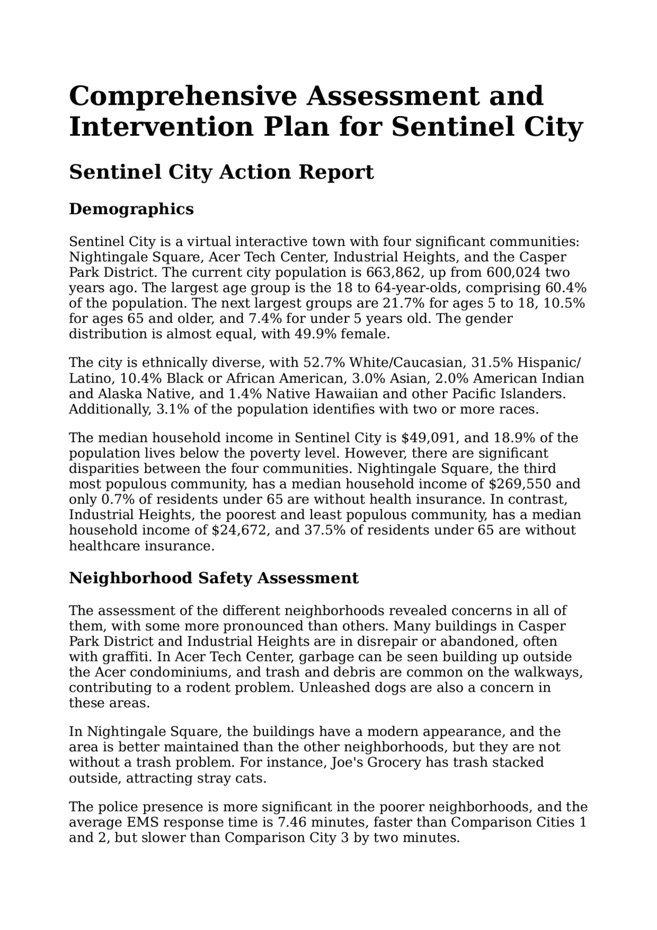 Sentinel Planning File Sentinel City: A Case Study in Urban Planning and Social Services ...