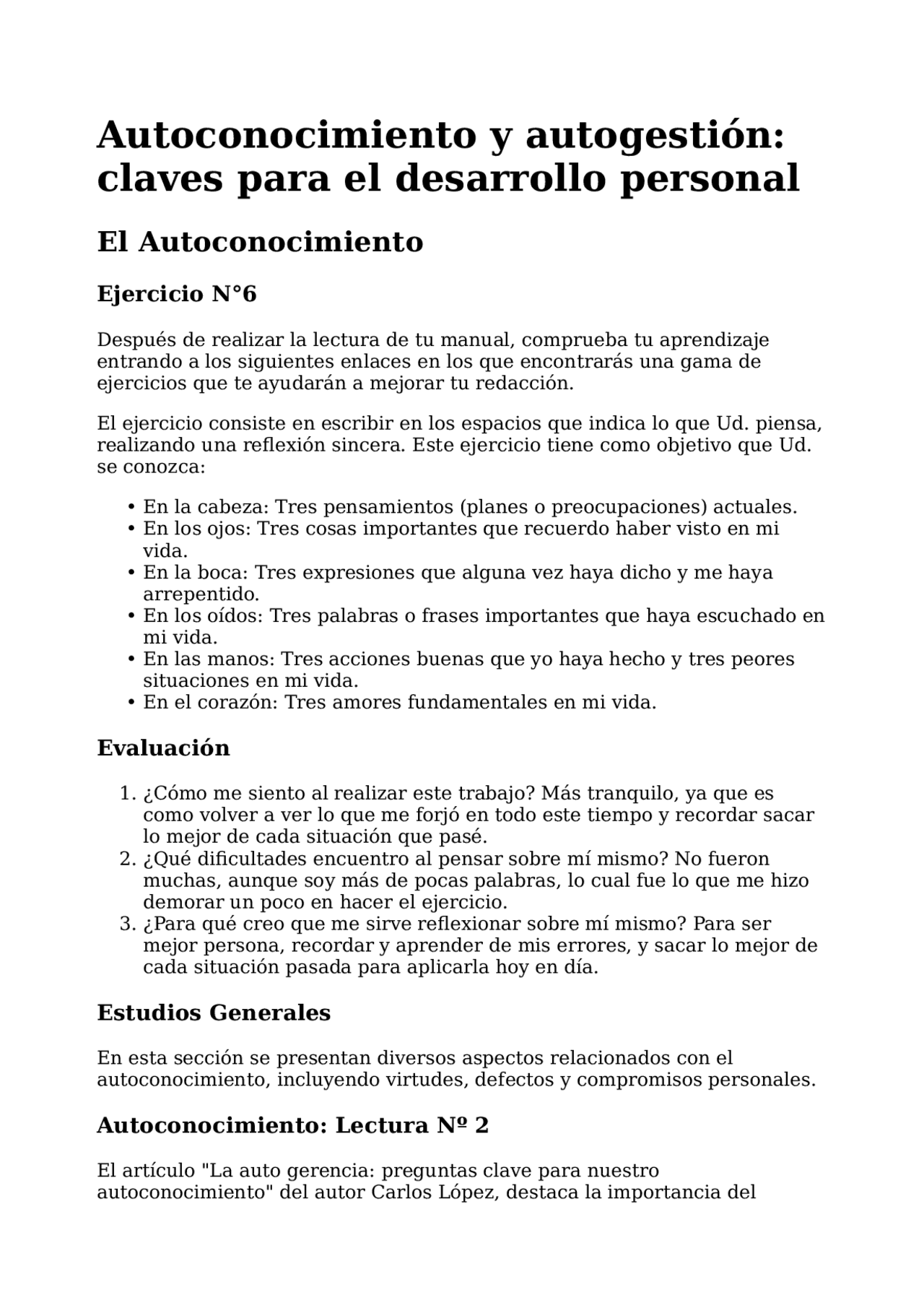 Autoconocimiento y Autoliderazgo: Claves para el Desarrollo Personal ...