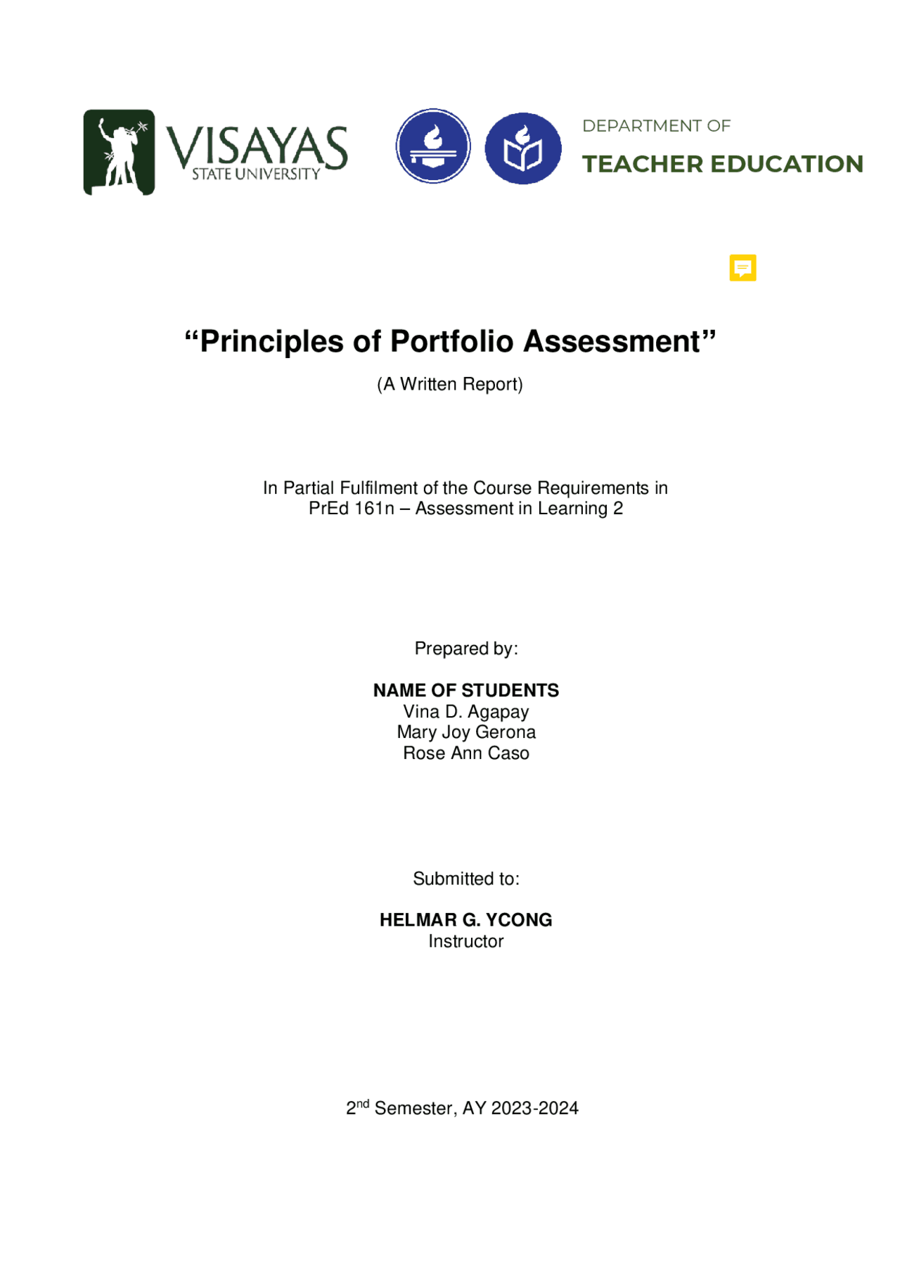 Principles of Portfolio Assessment: A Comprehensive Guide for Educators ...