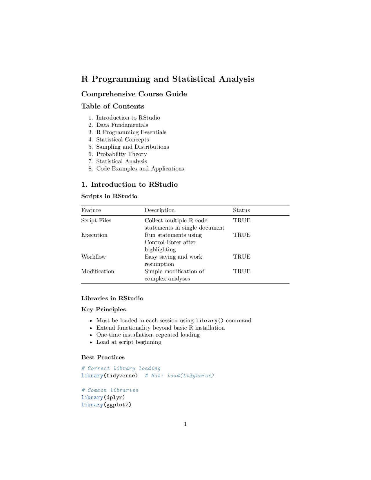 R Programming and Statistical Analysis: A Comprehensive Course Guide ...