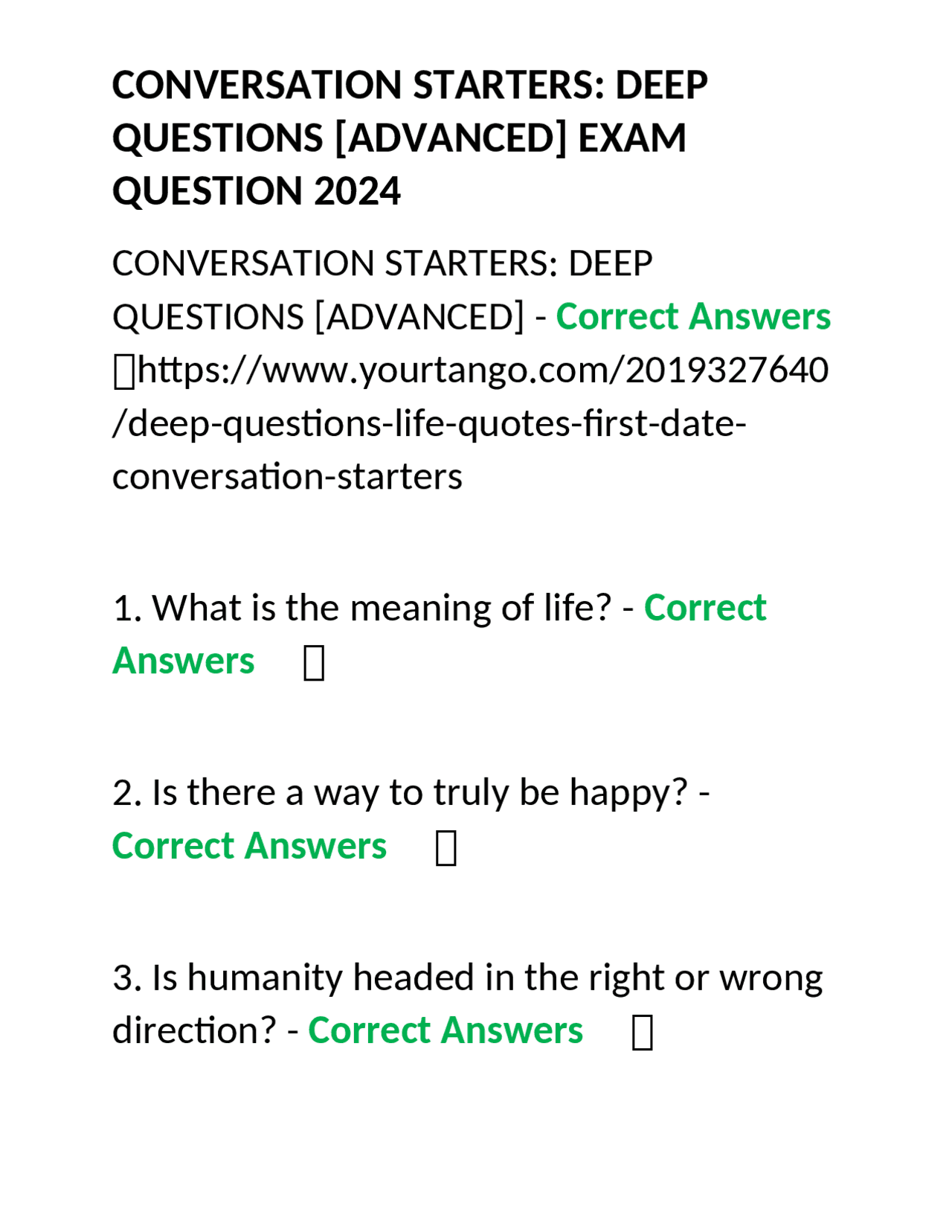 Deep Conversation Starters: Advanced Questions for Exams and ...