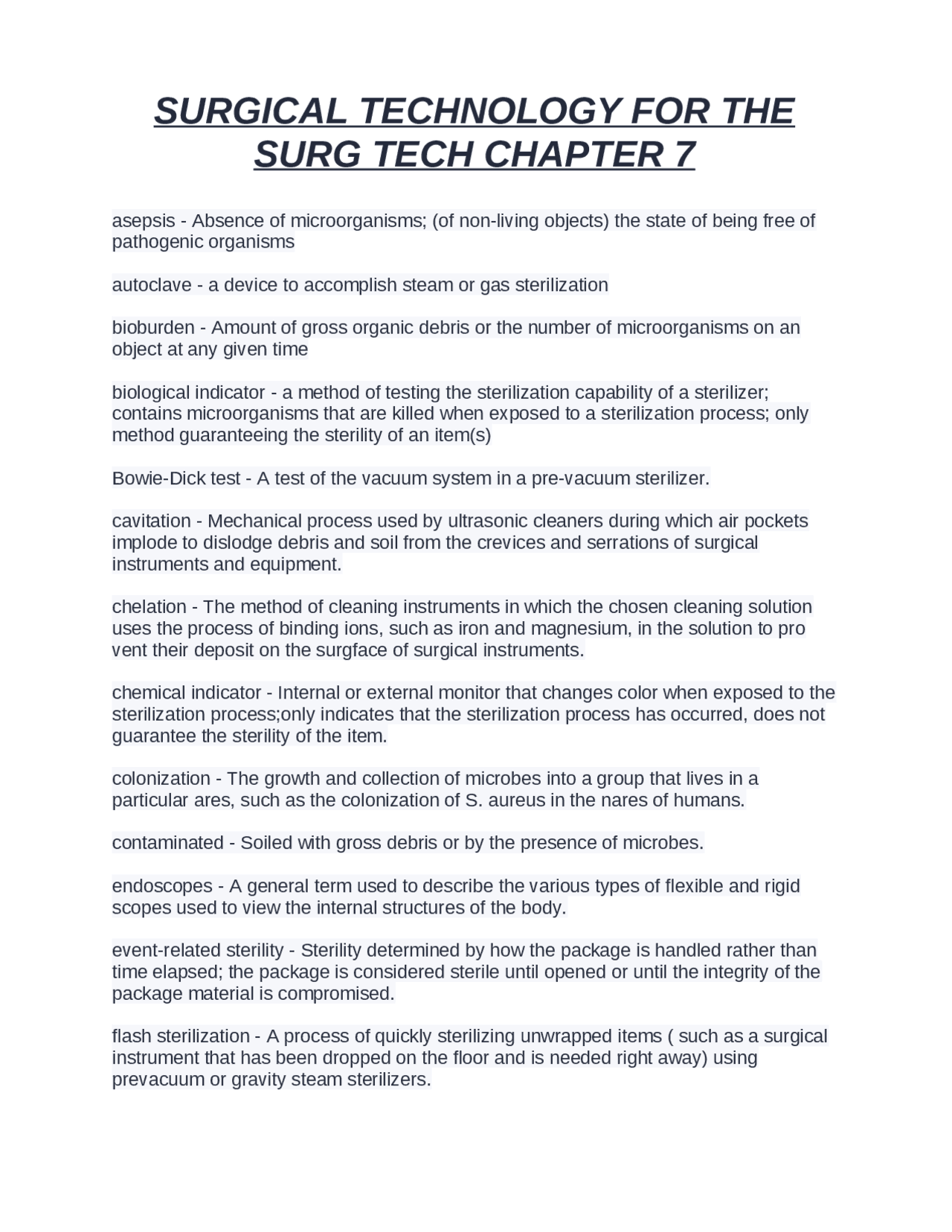Surgical Technology: A Glossary of Key Terms and Concepts | Exams ...