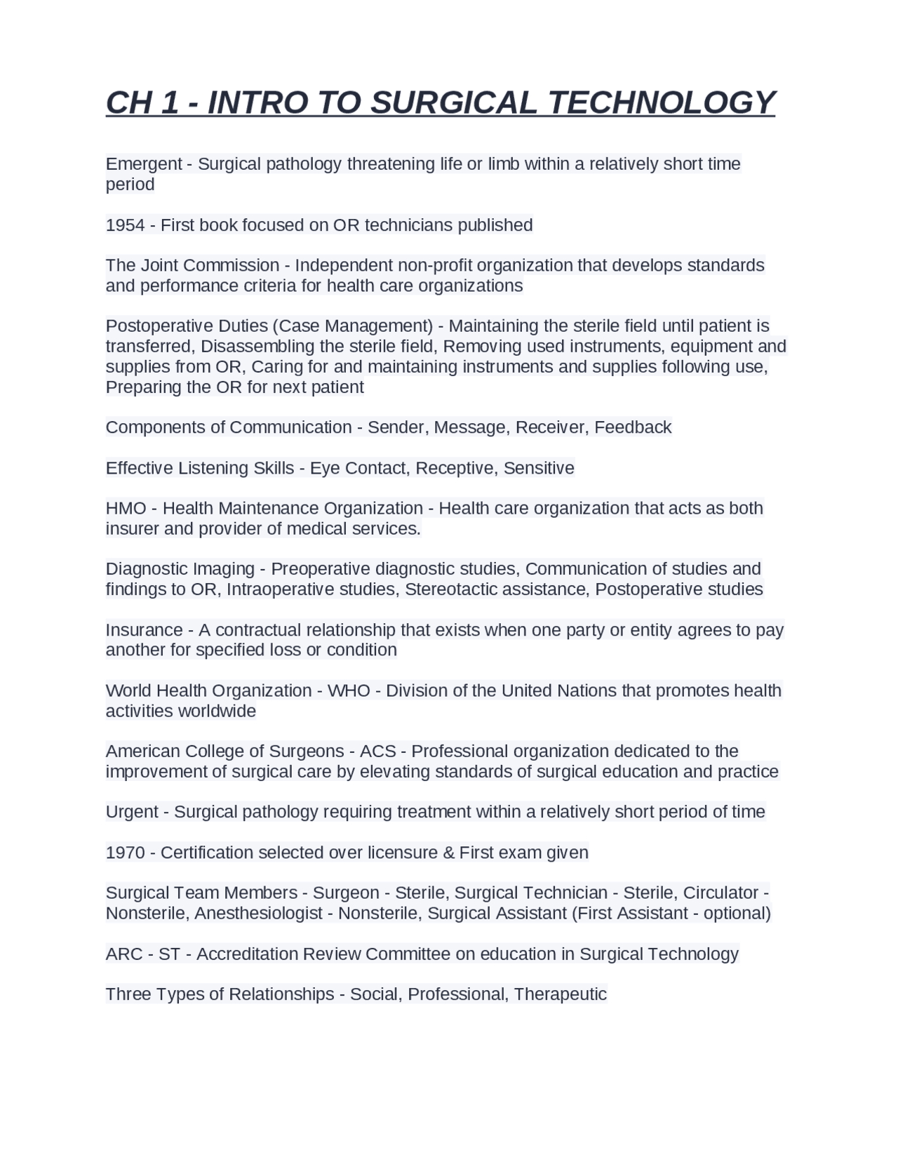 Introduction to Surgical Technology: A Comprehensive Overview | Exams ...