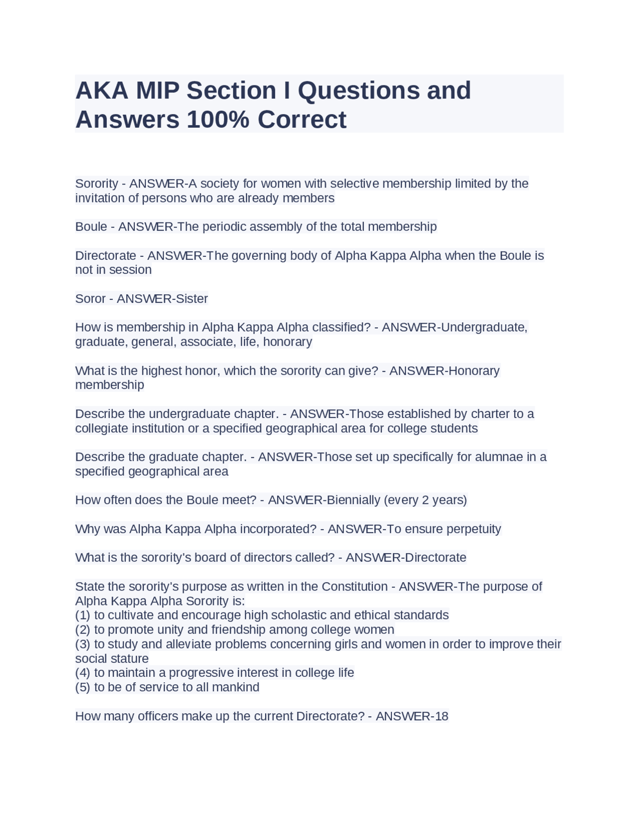 Alpha Kappa Alpha Sorority: Questions and Answers | Exams Sociology of ...