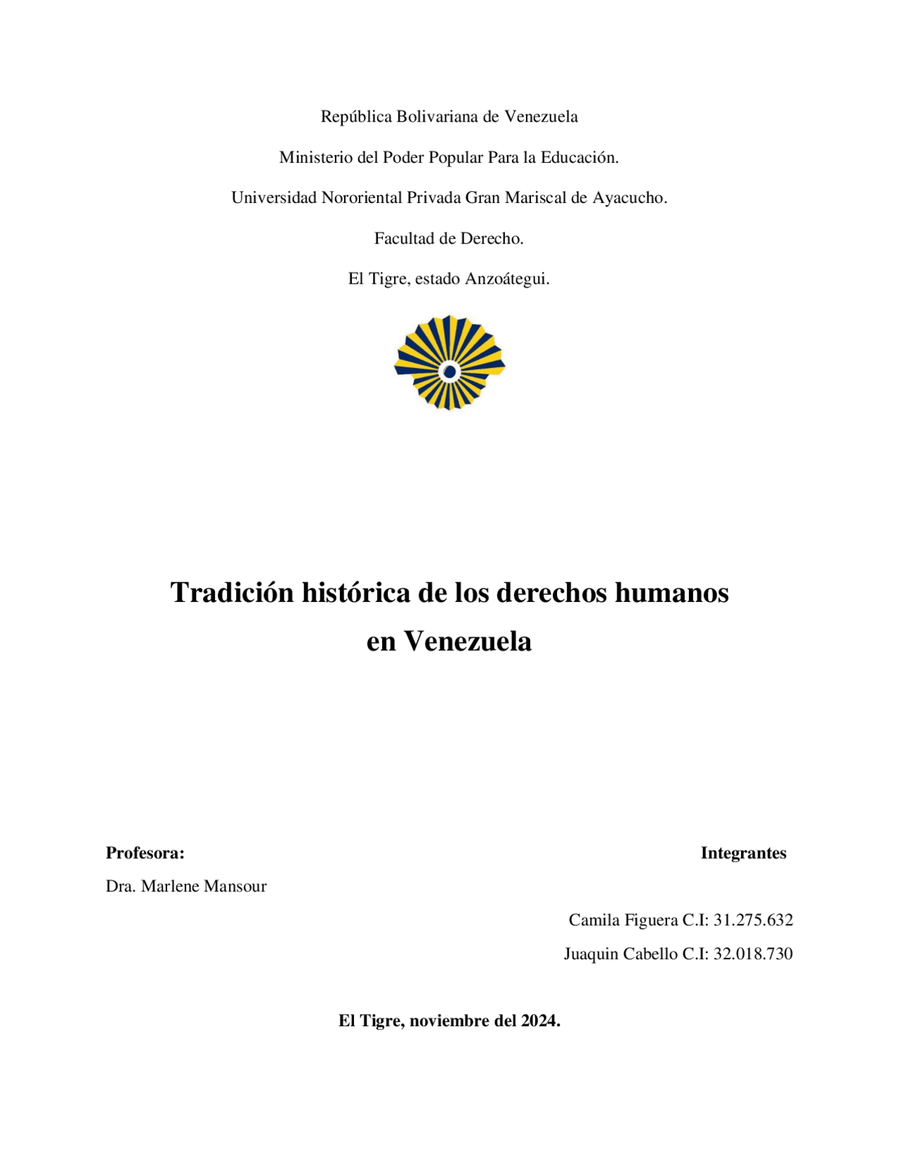 La Tradición Histórica de los Derechos Humanos en Venezuela | Resúmenes ...