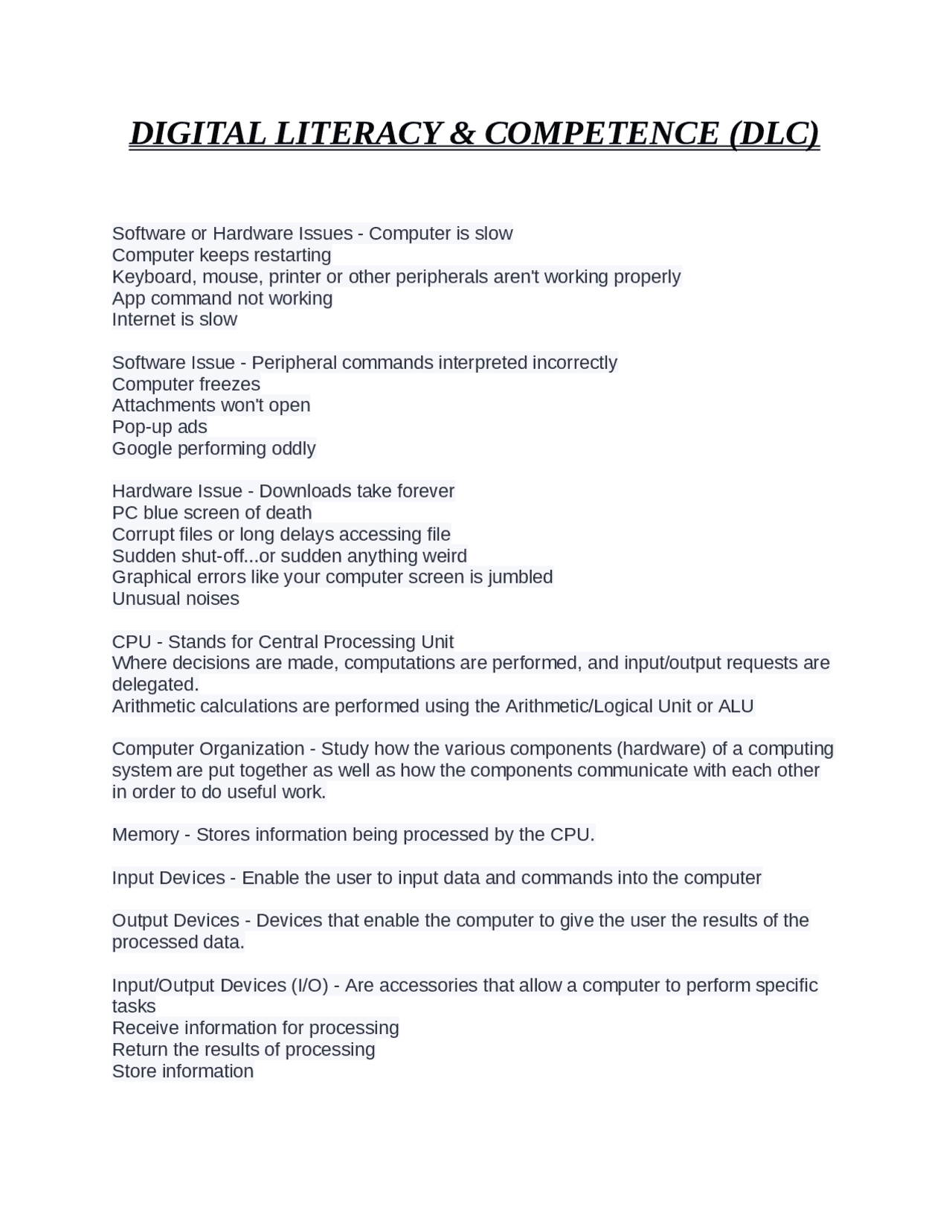 Introduction to Computer Hardware and Software: A Basic Overview ...