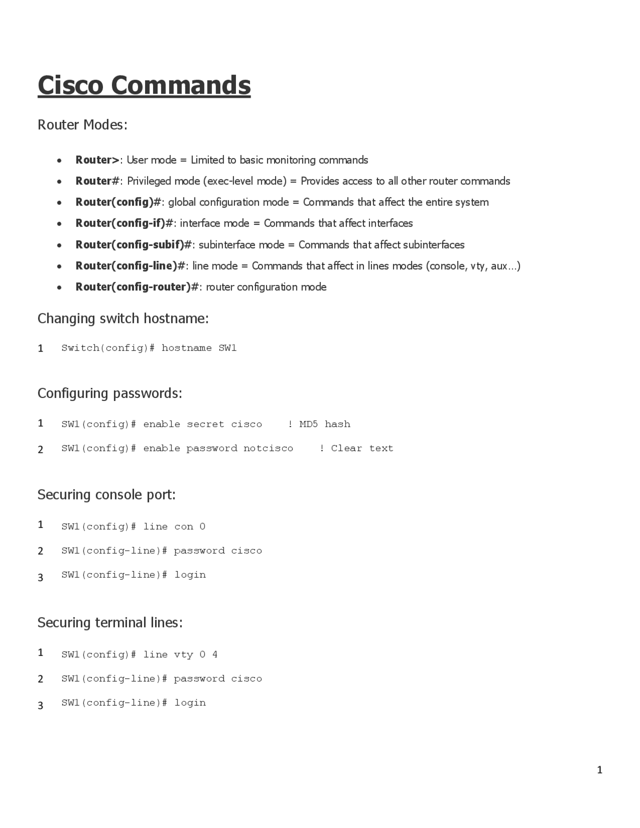 Cisco Switch and Router Configuration: Network Security and Management ...
