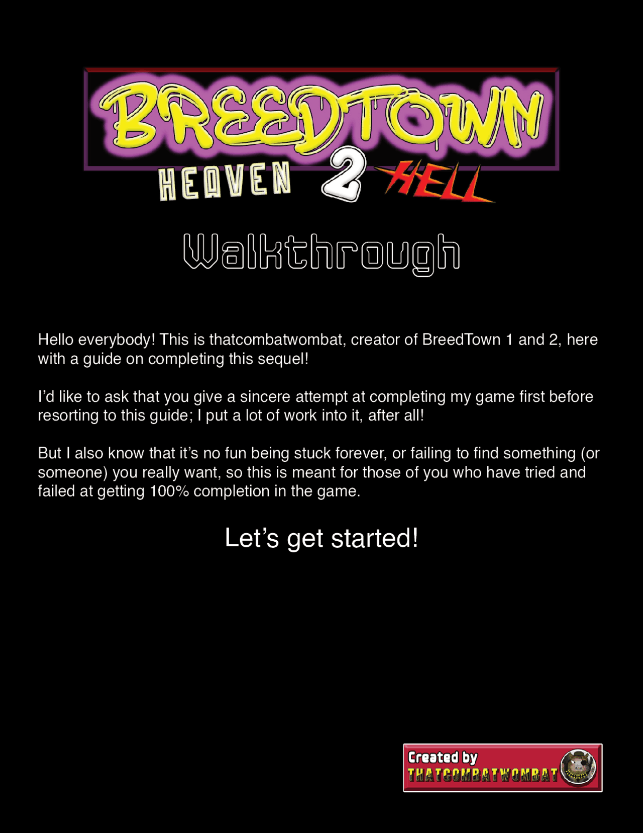 Breedtown 2 guide by CW | Шпаргалки Гендерная психология и психология  сексуальности | Docsity