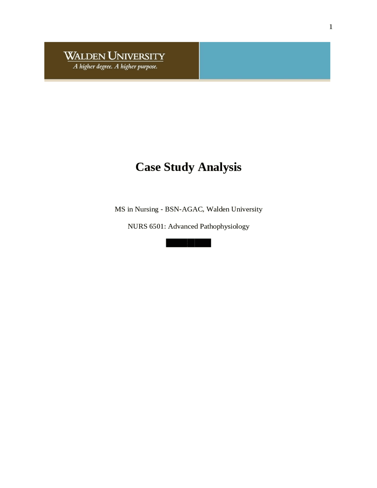 NURS 6501 Module 7 Case Study Analysis 4 | Assignments Nursing | Docsity