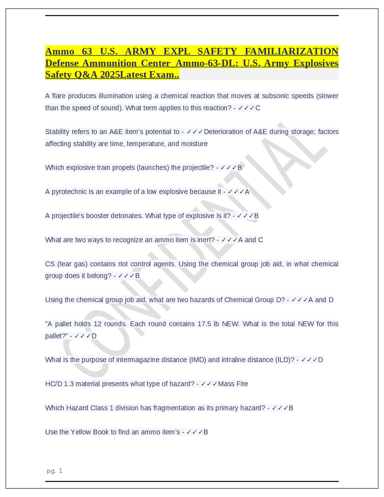U.S. Army Explosives Safety Q&A: A Comprehensive Guide to Ammunition ...