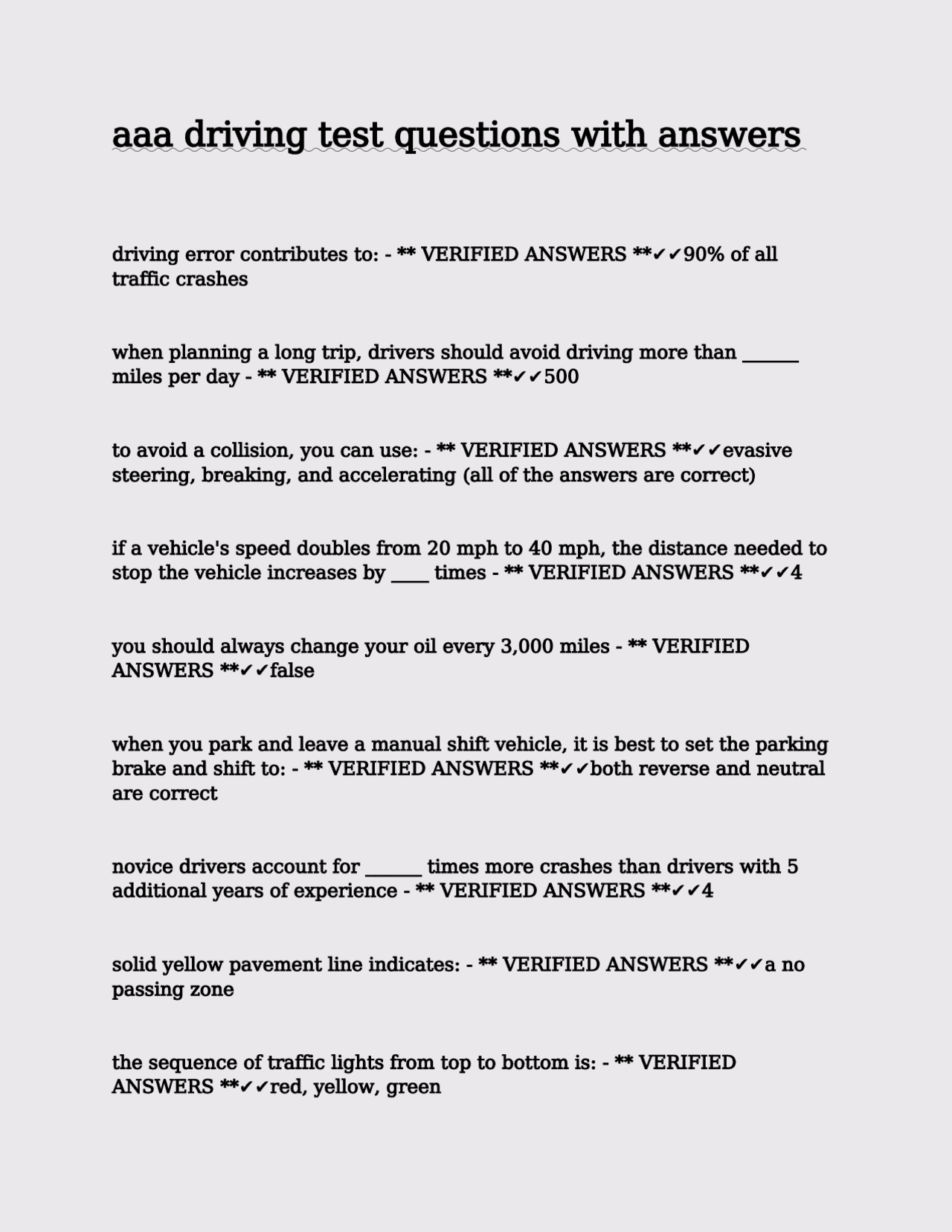 Test Drive Questions Driving Test Questions and Answers: A Comprehensive Guide | Exams ...