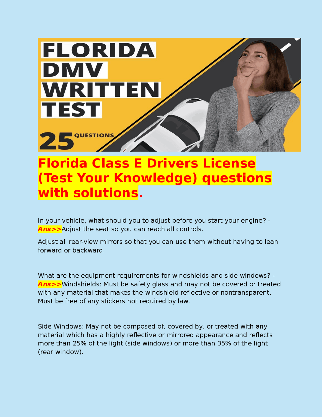 Florida Class E License: The Ultimate Guide - 0itiqii