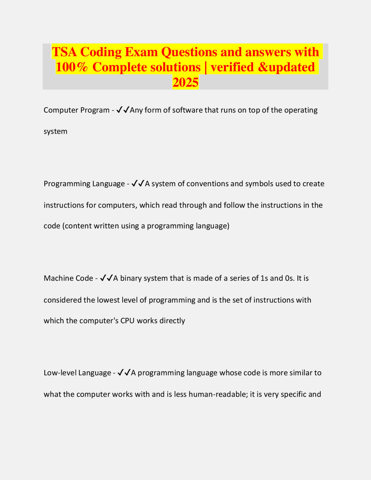 Introduction to Programming Concepts: Definitions and Explanations ...