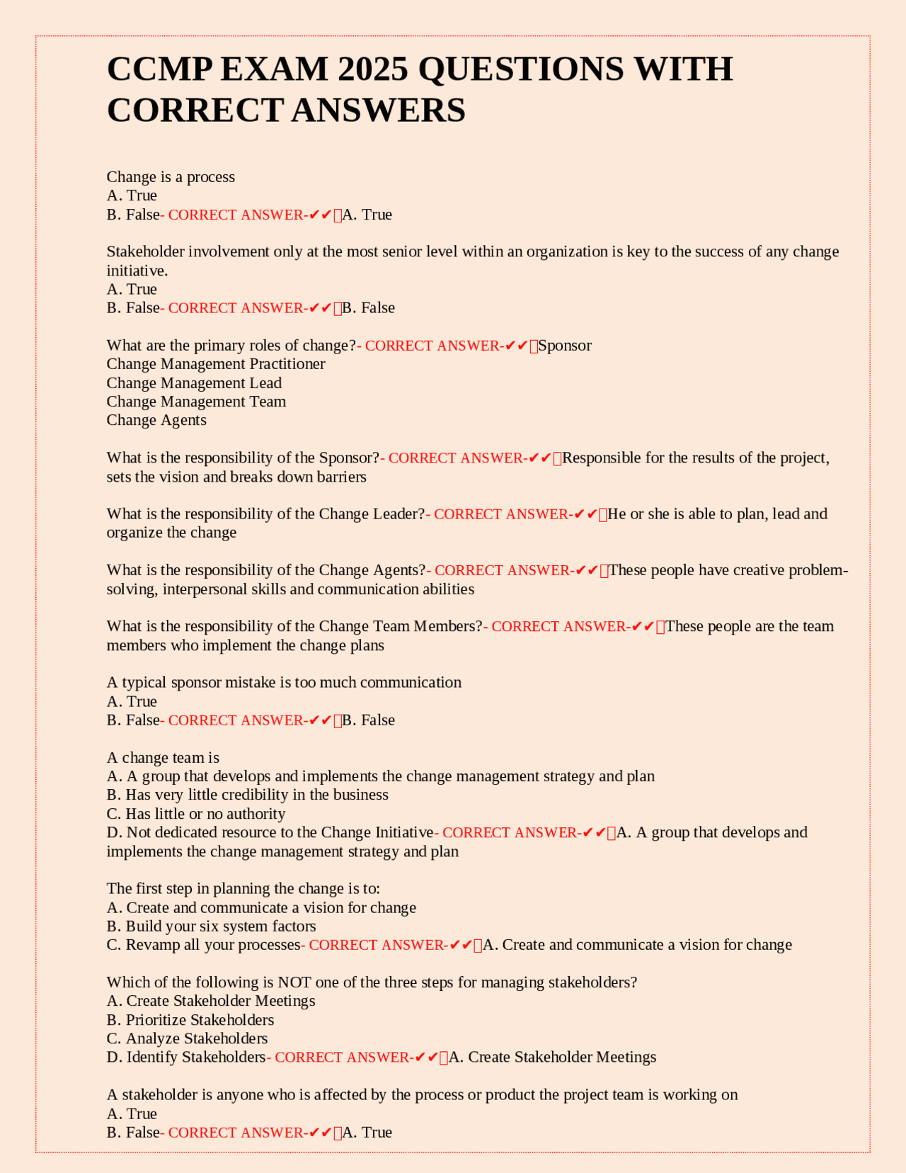 Sample Ccmg Test Example CCMP EXAM 2025 QUESTIONS WITH CORRECT ANSWERS. | Exams Business ...