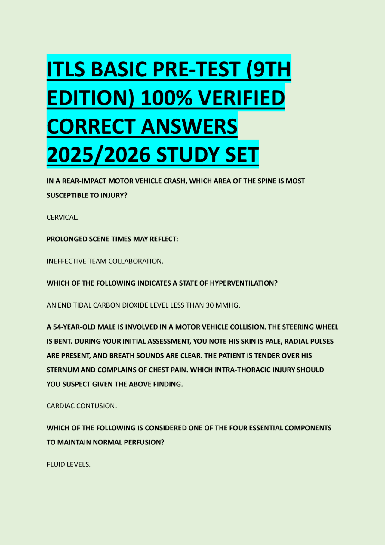 ITLS 英語版　Ninth Edition ITLS for Emergency Care Providers – 9th Edition - ITLS