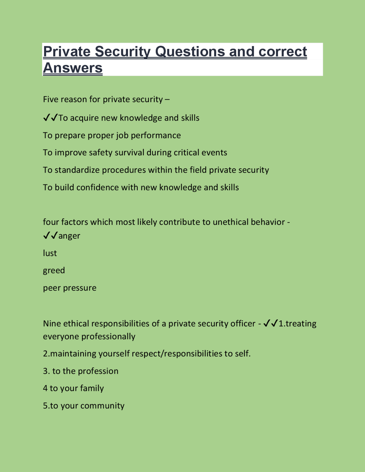 Private Security Questions and correct multiple choices Answers|graded ...