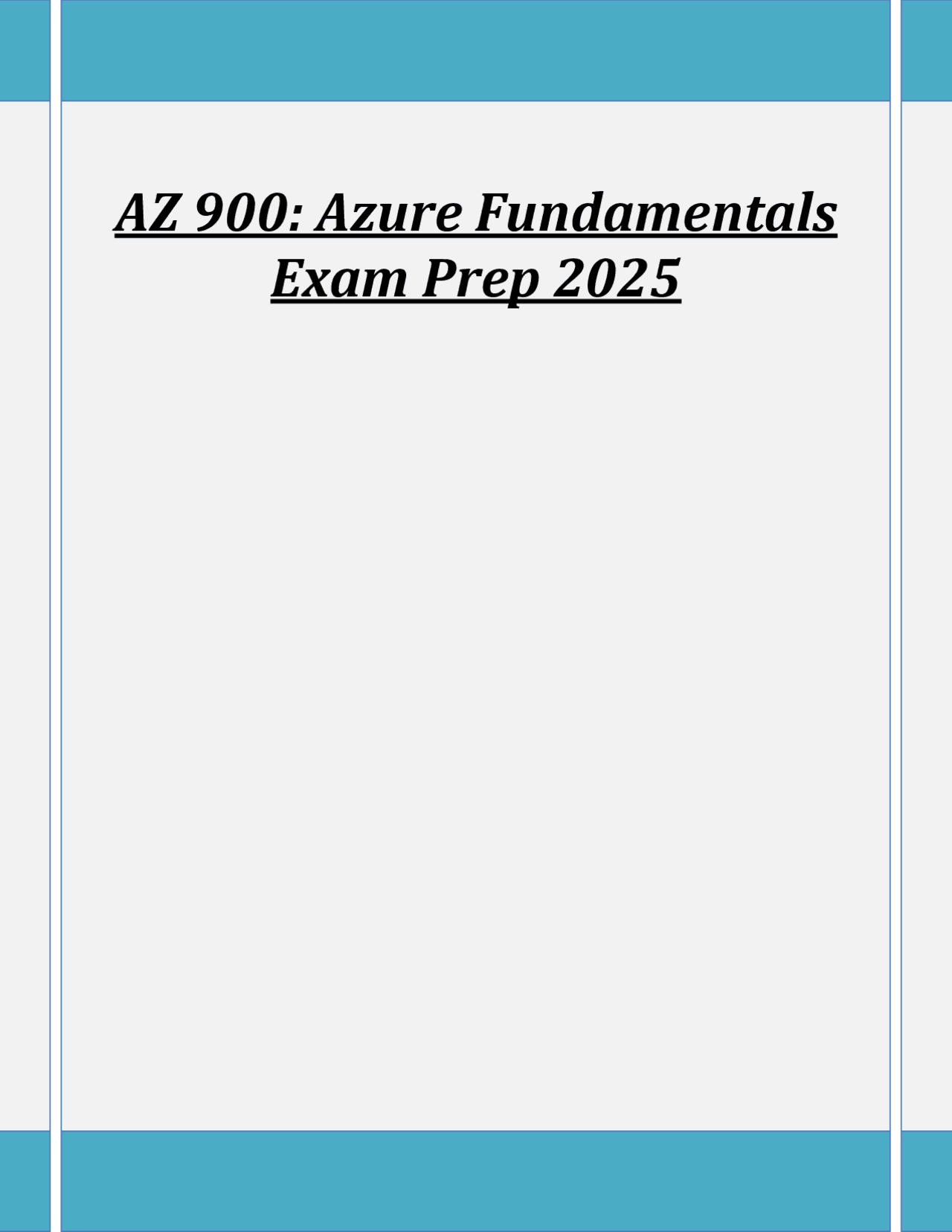 AZ 900: Azure Fundamentals Exam Prep 2025 | Exams Computer Science ...