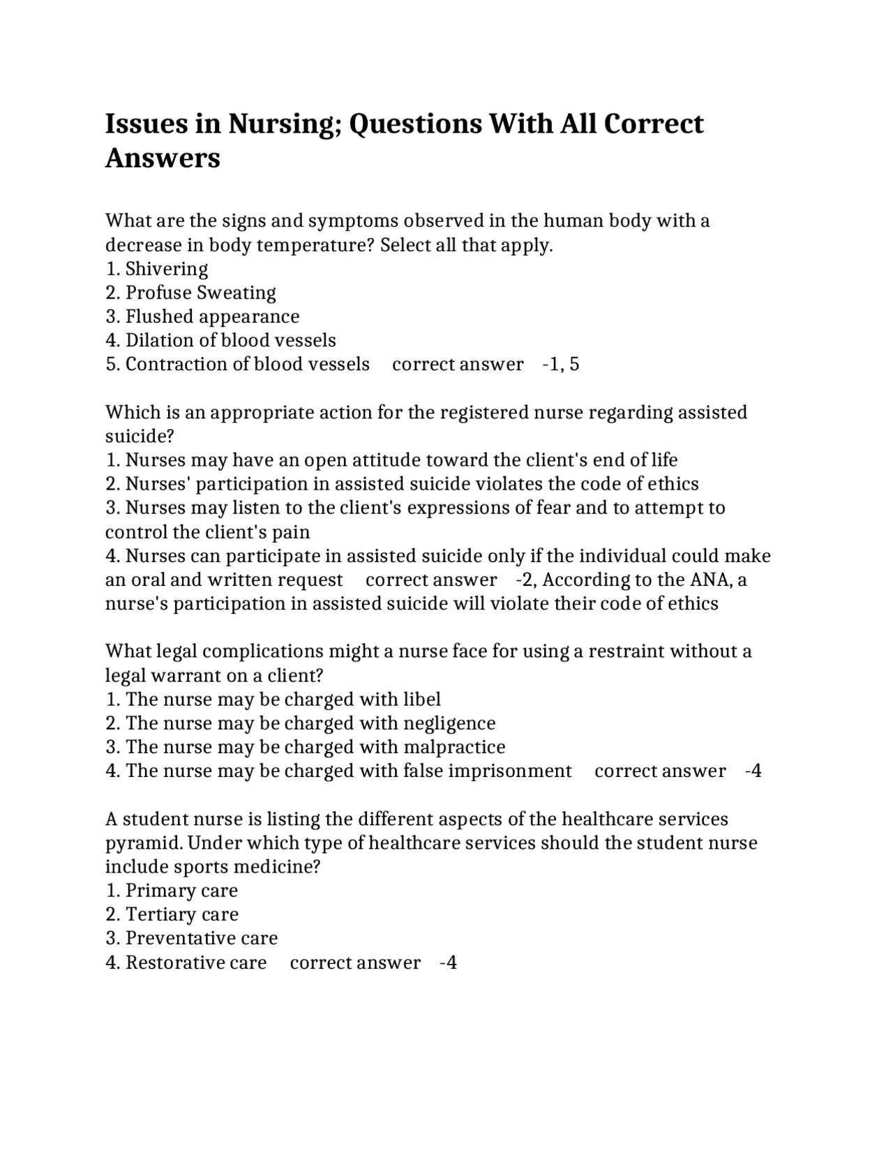 Nursing Practice: Multiple Choice Questions and Answers | Exams Nursing ...