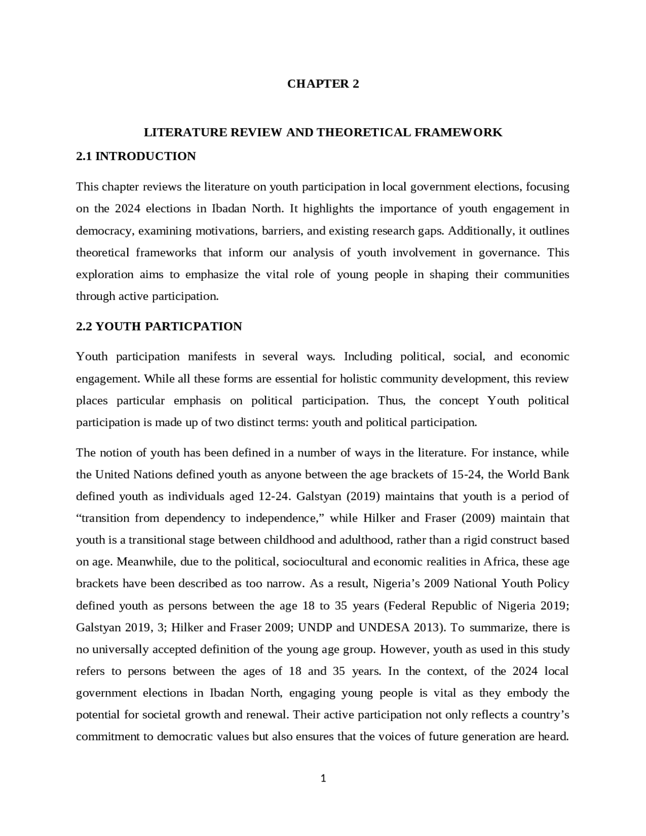 Youth Participation in Local Government Elections: A Case Study of ...