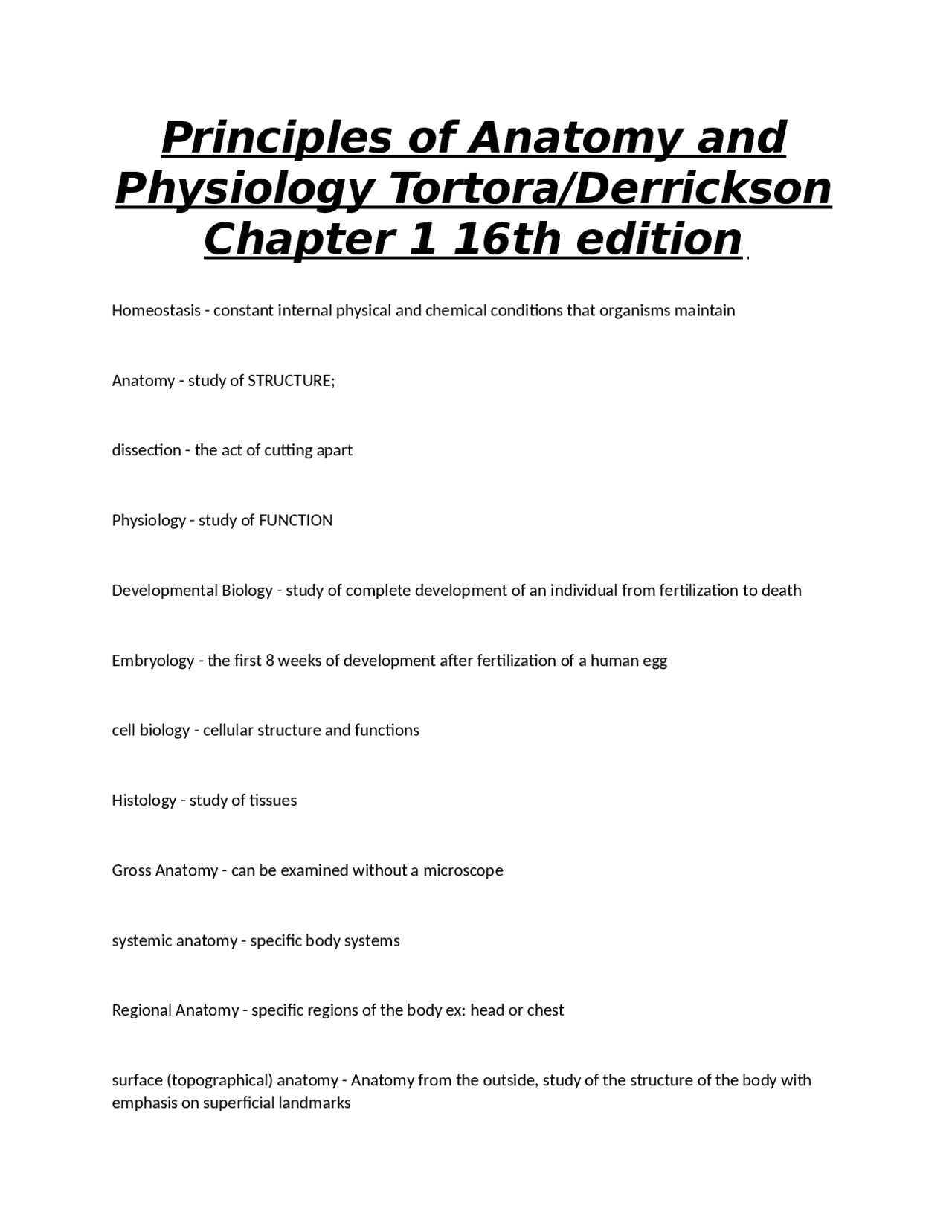 Principles of Anatomy and Physiology: Chapter 1 - Homeostasis and ...