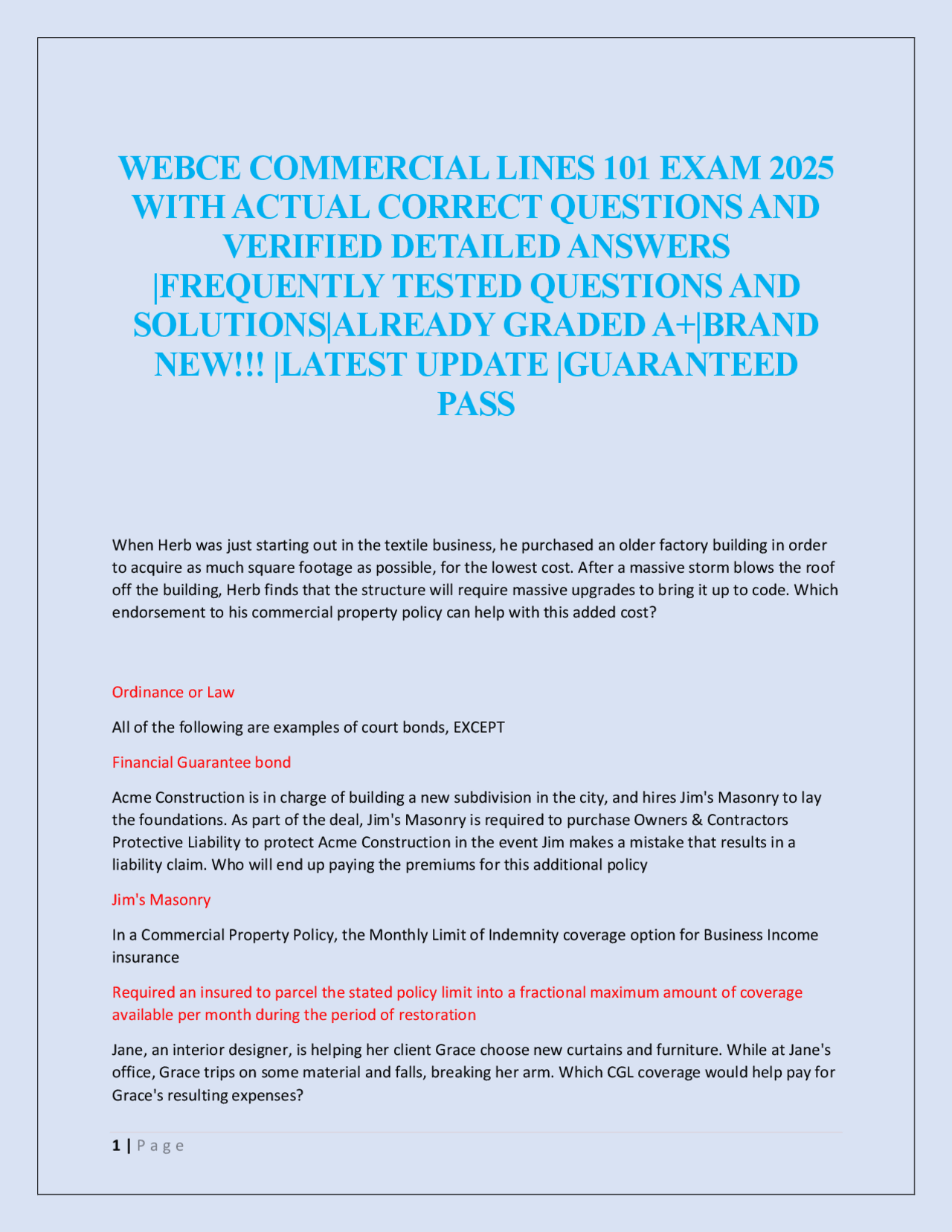 AICPA ETHICS EXAM AND PRACTICE EXAM 2025 | Exams Accounting | Docsity