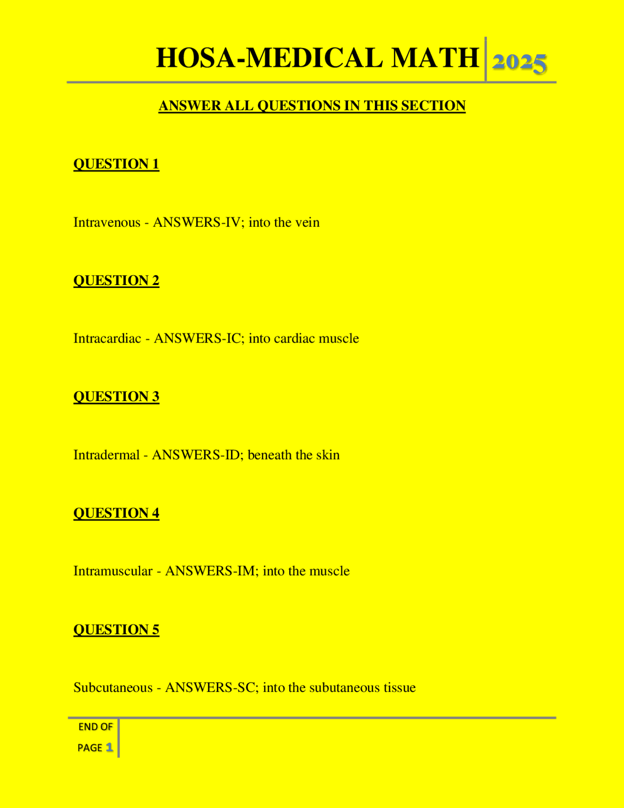 Medical Math Practice Test Hosa Medical Math Examples Mathematics Minor | 麻花色情片